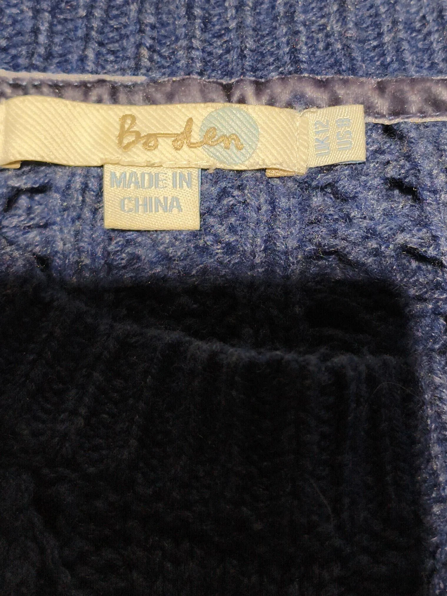 Boden Women's Jumper M Blue Wool with Nylon Round Neck Pullover - Image 6