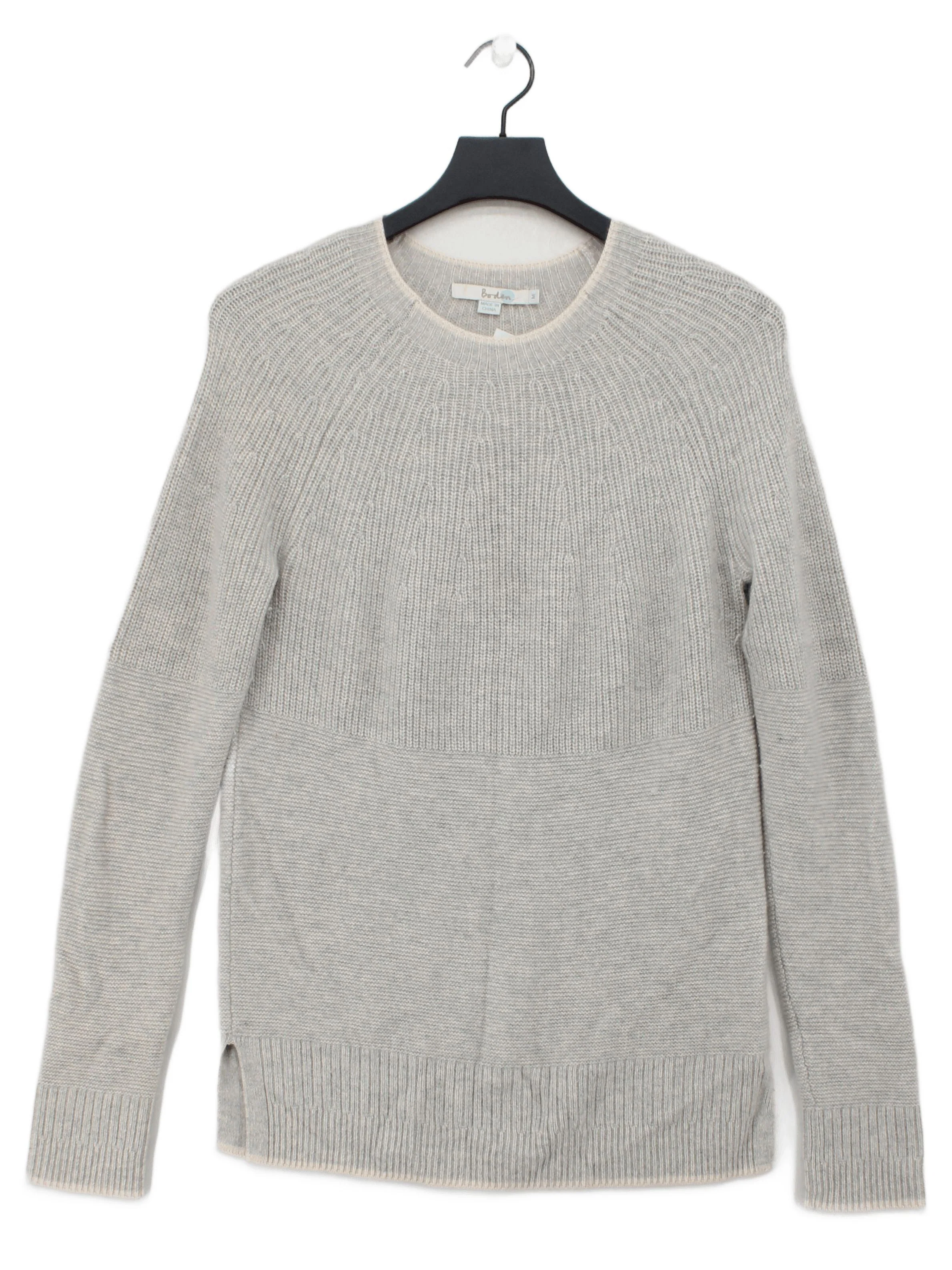 Boden Women's Jumper M Grey 100% Cashmere Round Neck Pullover