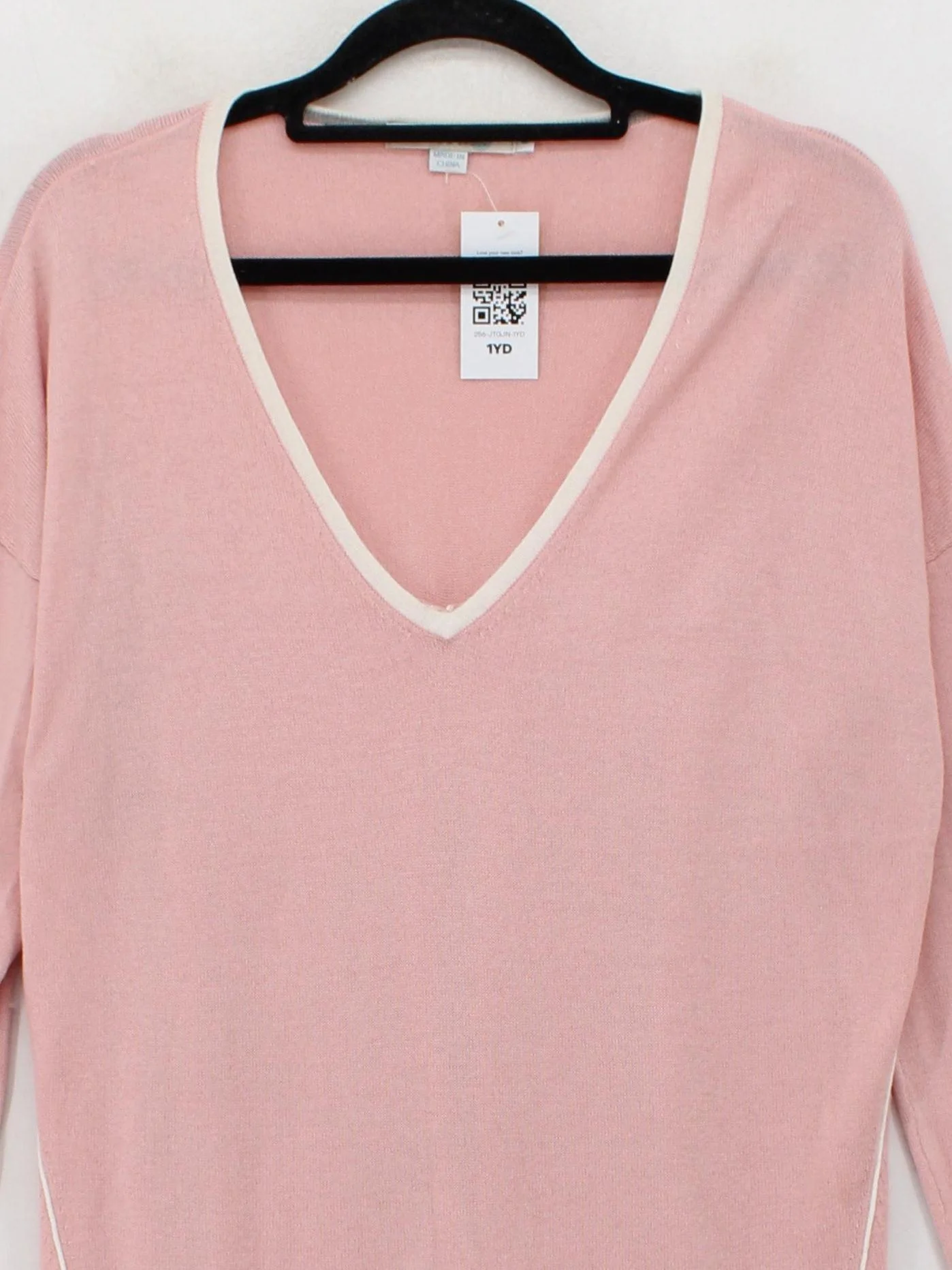 Boden Women's Jumper M Pink Wool with Viscose, Cotton, Cashmere V-Neck Pullover - Image 3