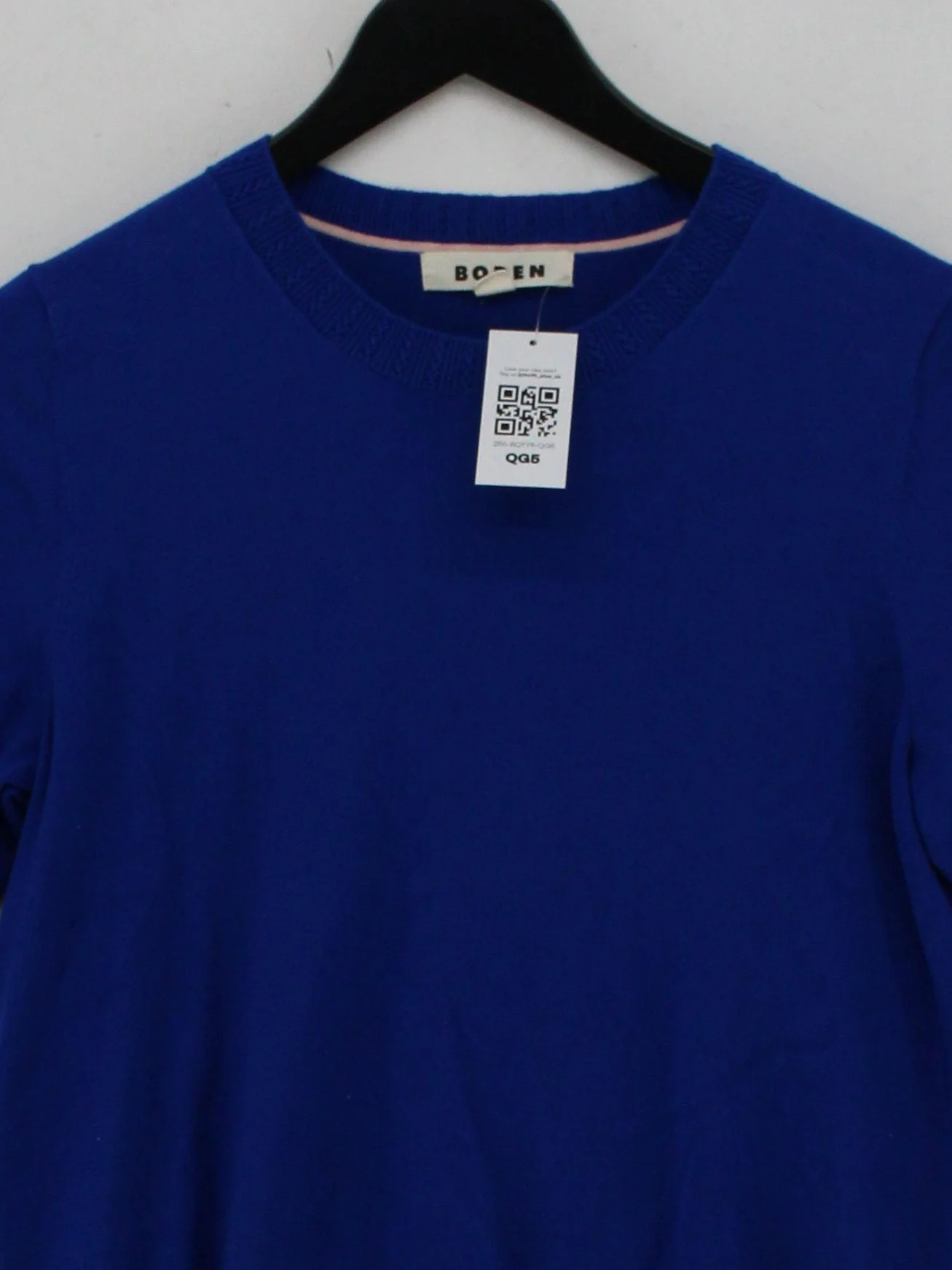 Boden Women's Jumper S Blue Cotton with Polyamide, Elastane Round Neck Pullover - Image 3