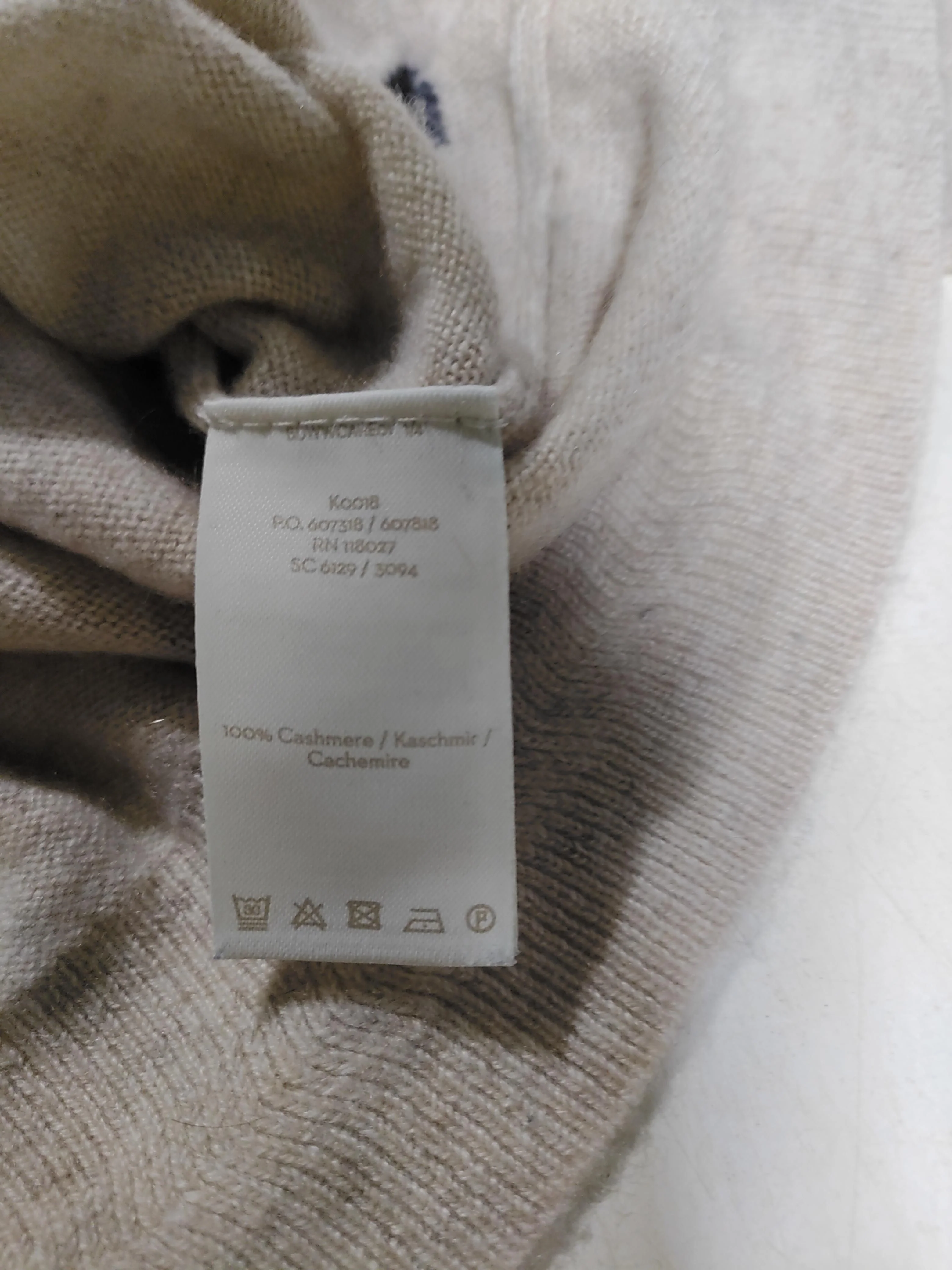 Boden Women's Jumper S Cream Polkadot 100% Cashmere Round Neck Pullover - Image 7