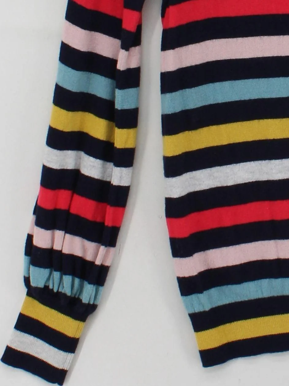 Boden Women's Jumper S Multi Striped Wool with Cotton Round Neck Pullover - Image 4