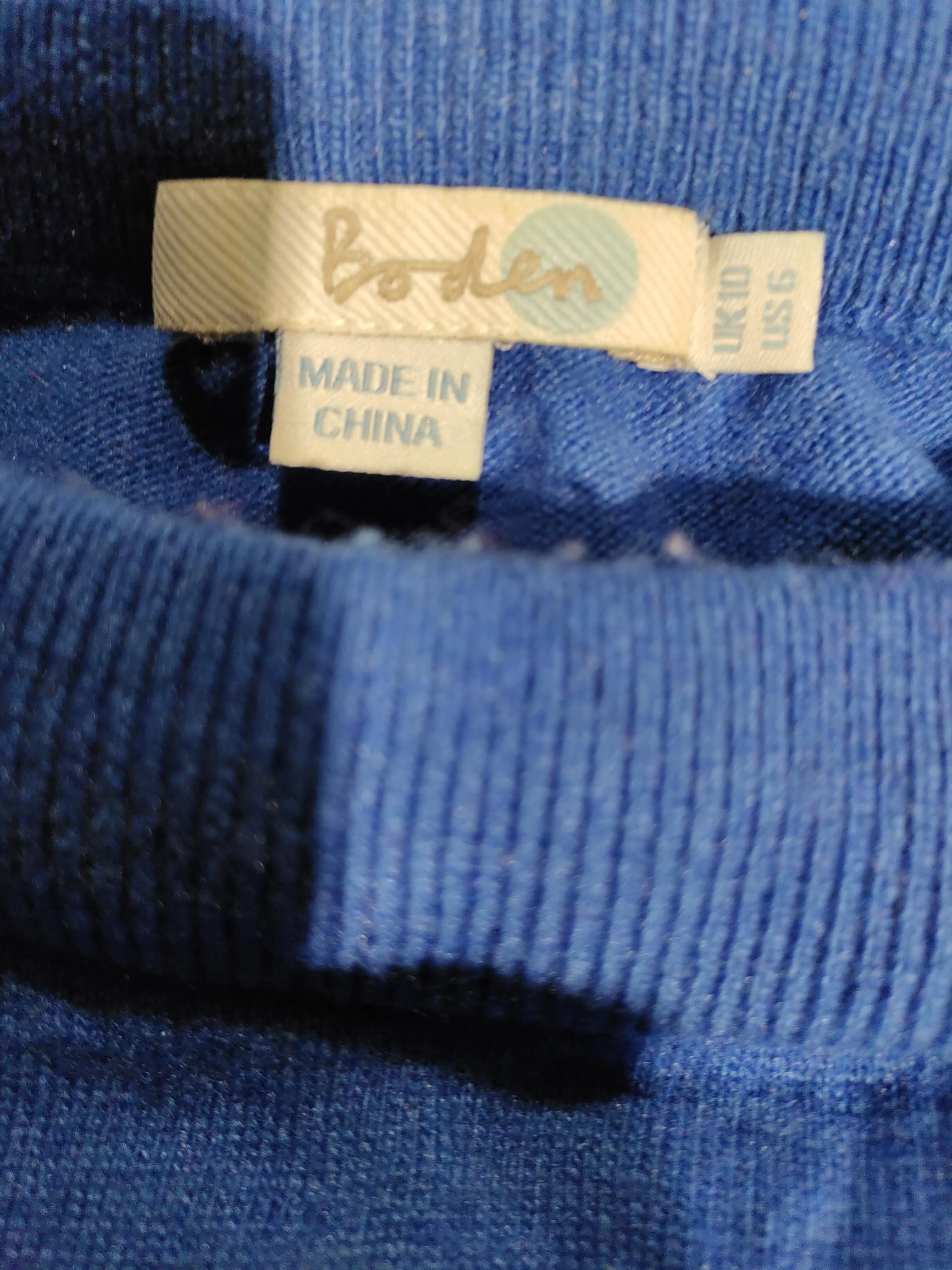 Boden Women's Jumper UK 10 Blue Nylon with Wool, Viscose, Cashmere Pullover - Image 5