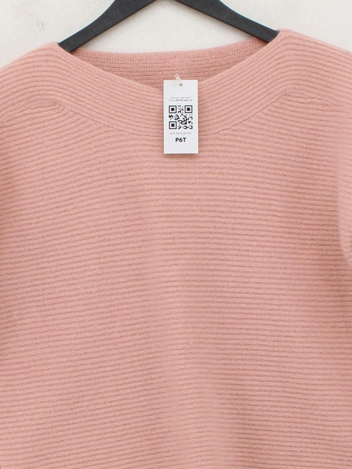 Boden Women's Jumper UK 10 Pink Wool with Cashmere Crew Neck Pullover - Image 3
