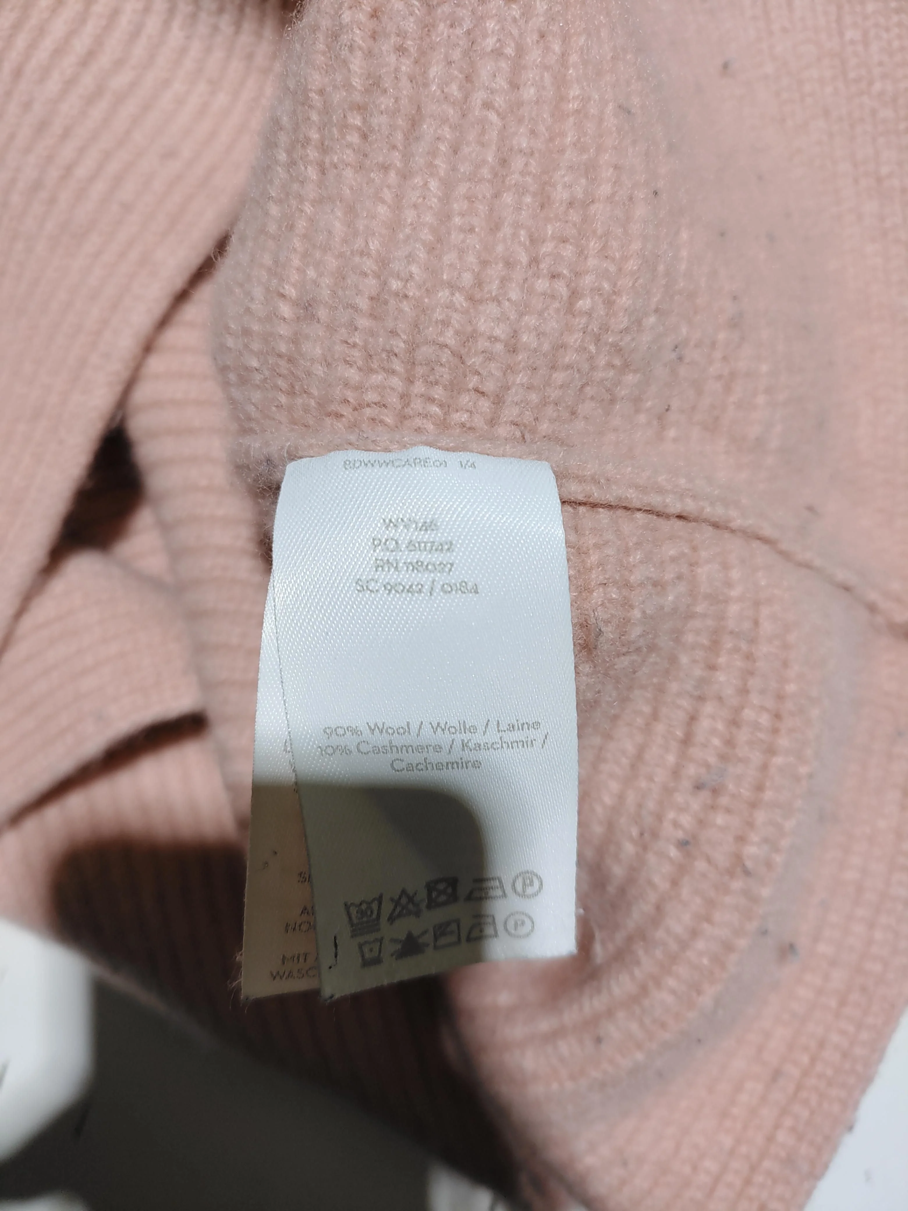 Boden Women's Jumper UK 10 Pink Wool with Cashmere Crew Neck Pullover - Image 6