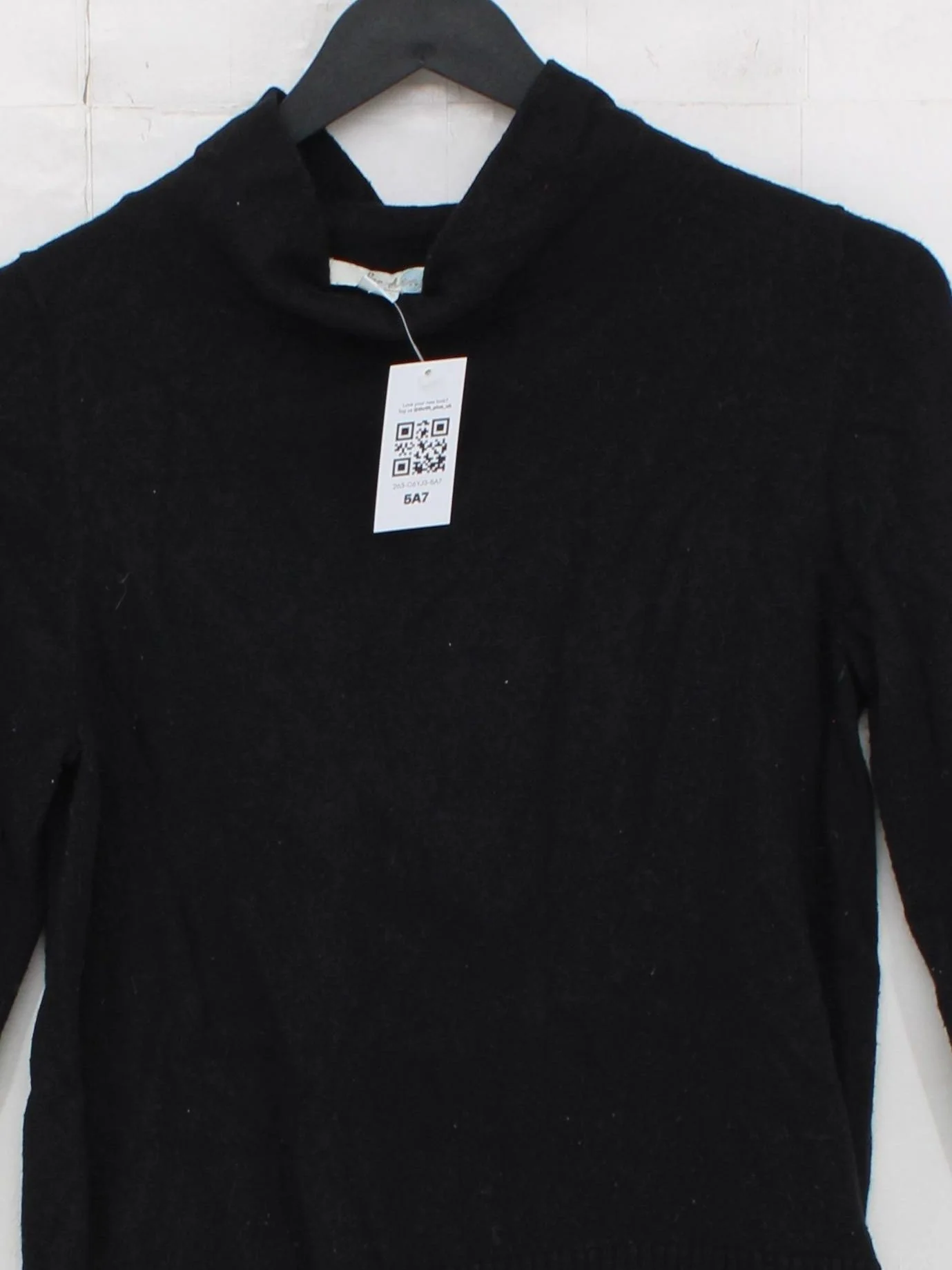 Boden Women's Jumper UK 12 Black Cotton with Viscose, Nylon, Cashmere Pullover - Image 3