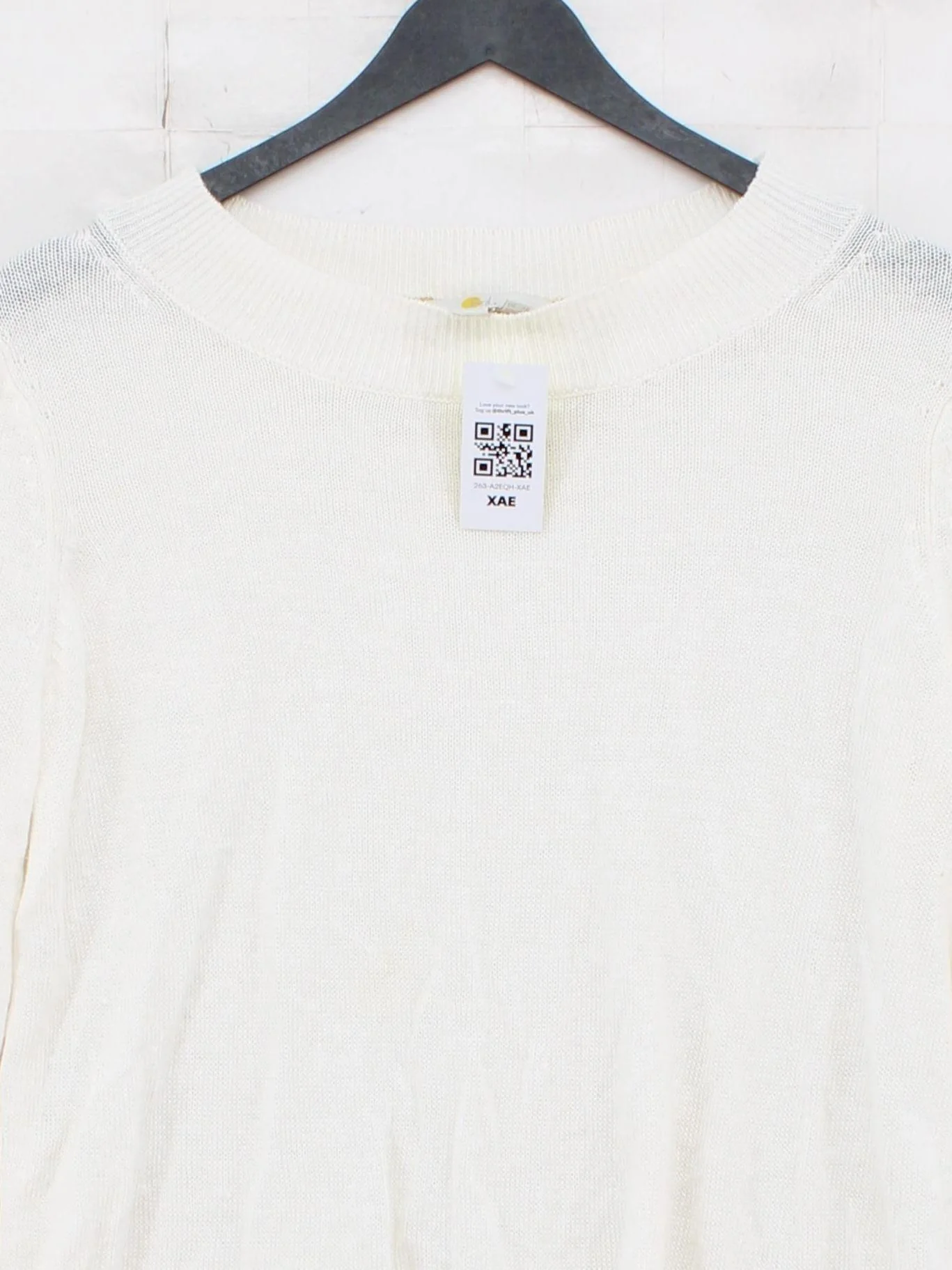 Boden Women's Jumper UK 12 Cream 100% Linen Round Neck Pullover - Image 3