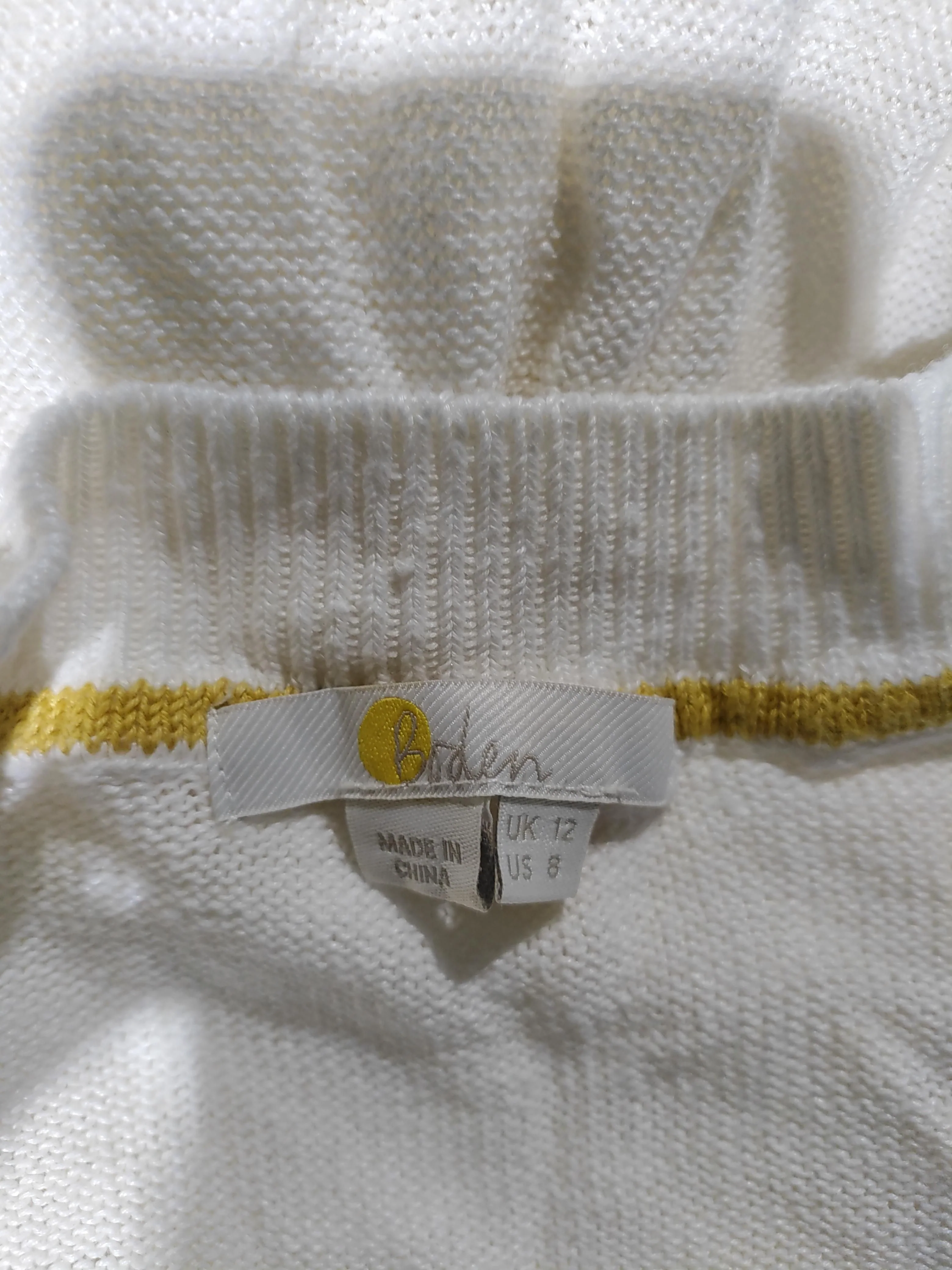 Boden Women's Jumper UK 12 Cream 100% Linen Round Neck Pullover - Image 5