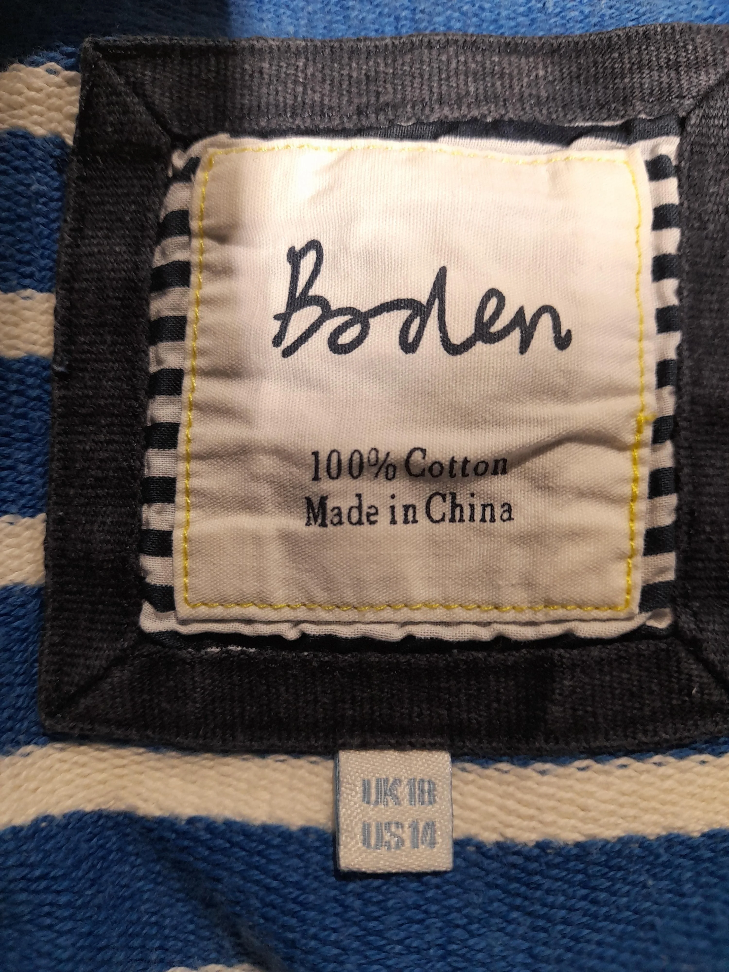 Boden Women's Jumper UK 18 Multi Striped 100% Cotton Crew Neck Pullover - Image 5