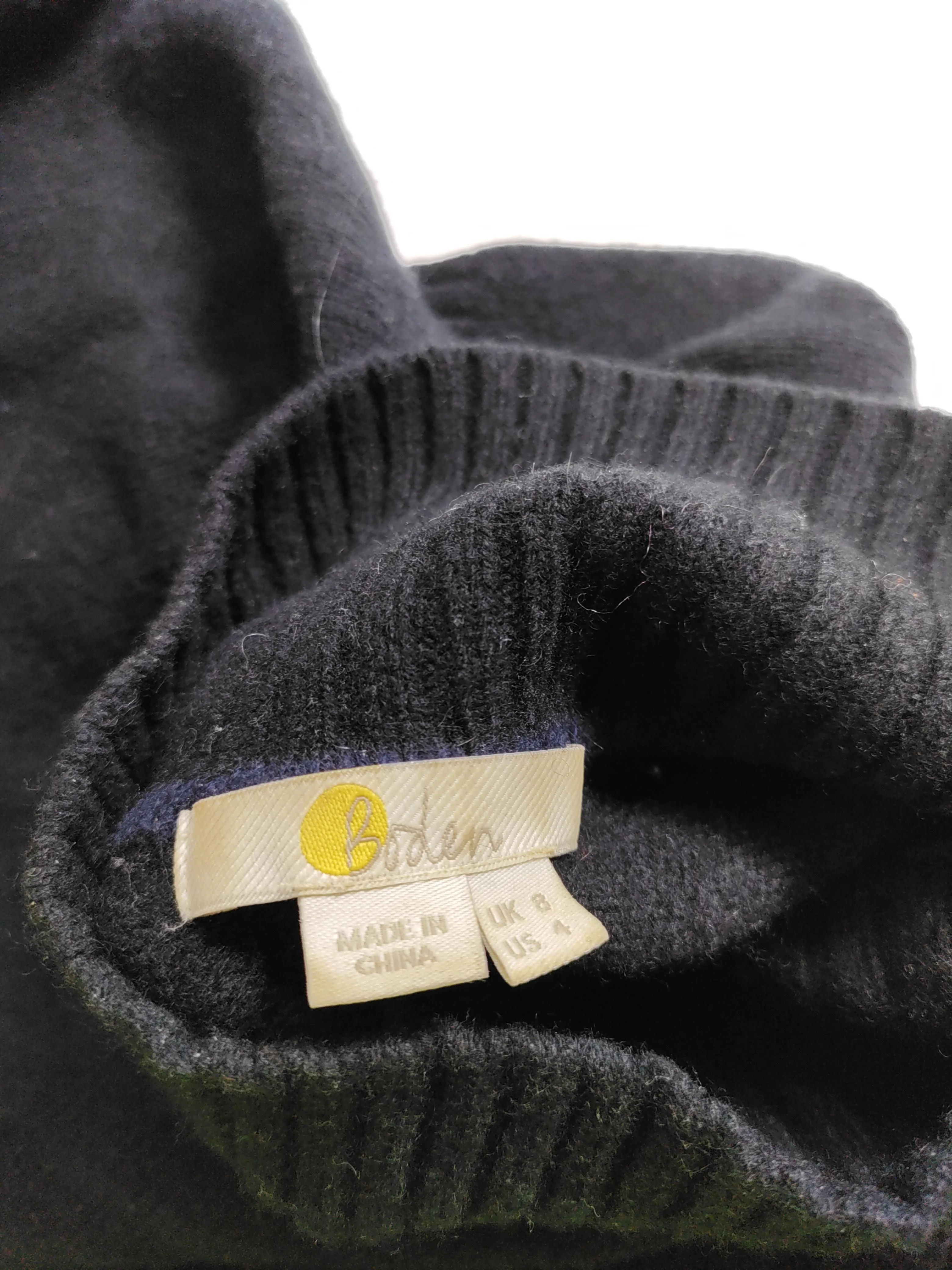 Boden Women's Jumper UK 8 Black 100% Wool High Neck Pullover - Image 6