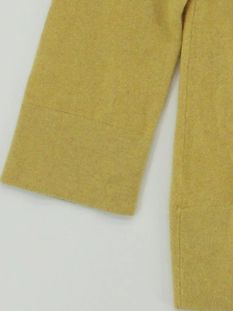 Boden Women's Jumper UK 8 Yellow 100% Cashmere Mock Neck Pullover - Image 4