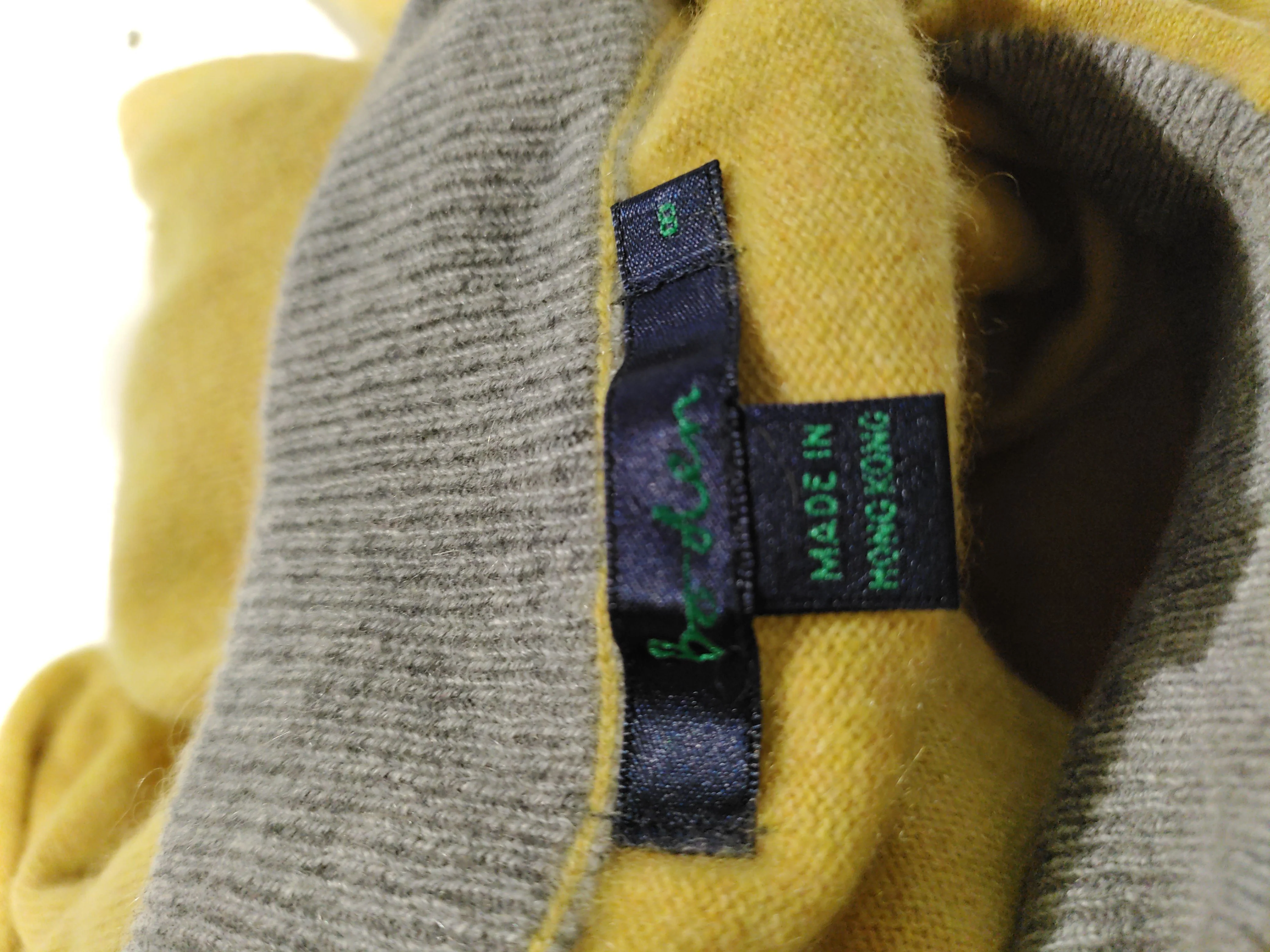 Boden Women's Jumper UK 8 Yellow 100% Cashmere Mock Neck Pullover - Image 5