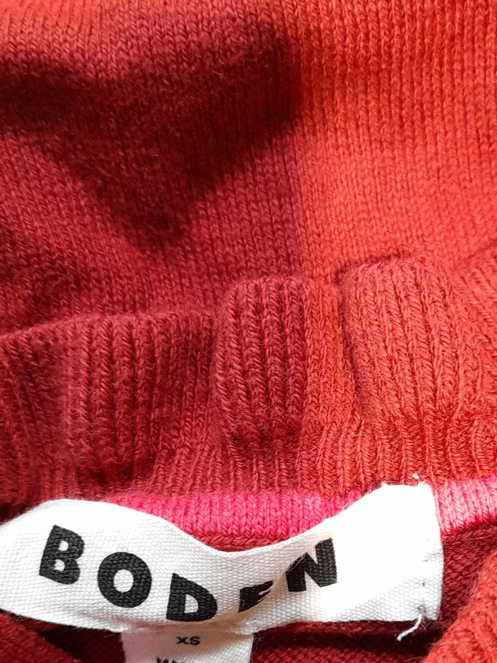 Boden Women's Jumper XXS Red Cotton with Wool High Neck Pullover - Image 5