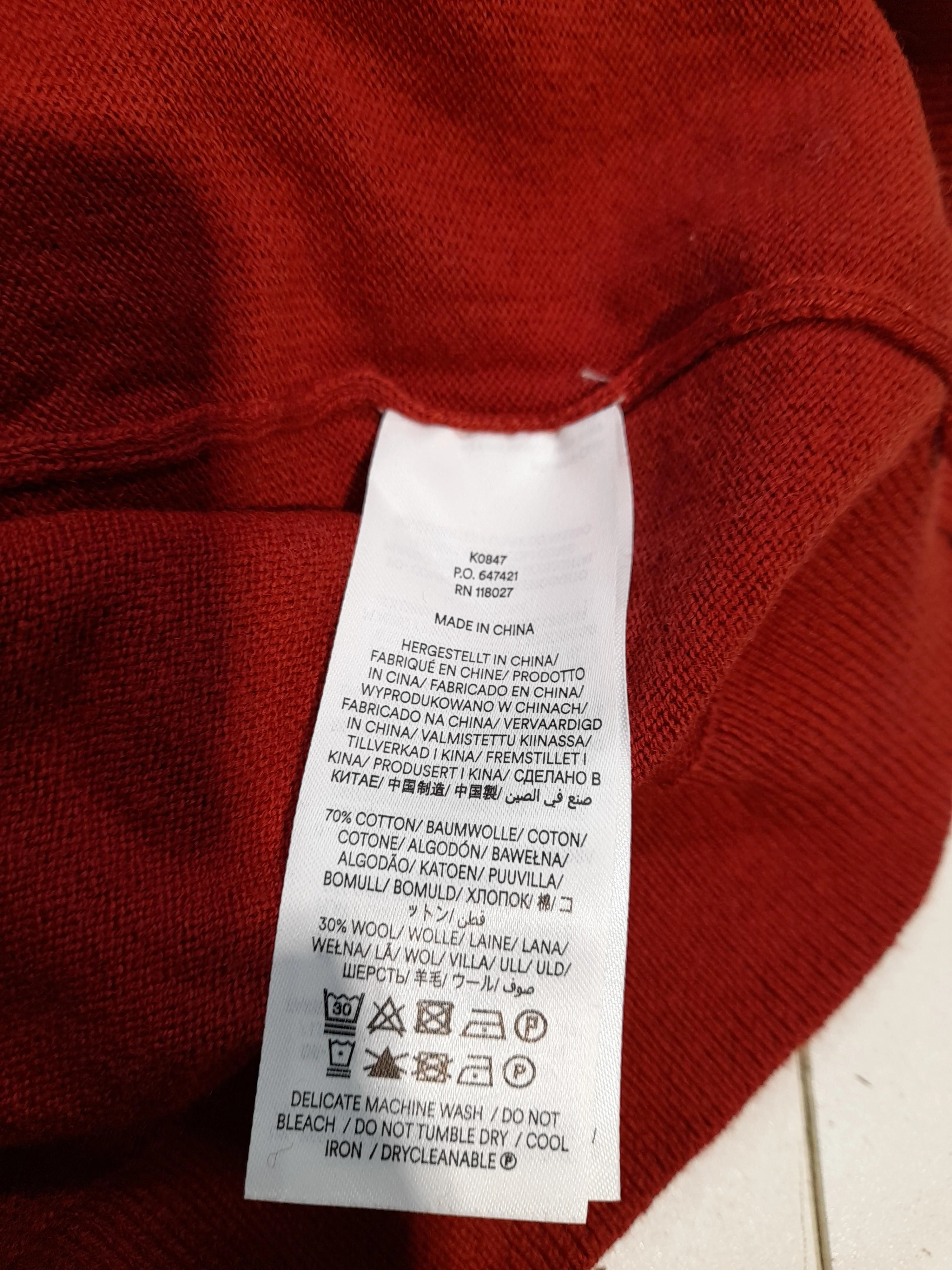 Boden Women's Jumper XXS Red Cotton with Wool High Neck Pullover - Image 6