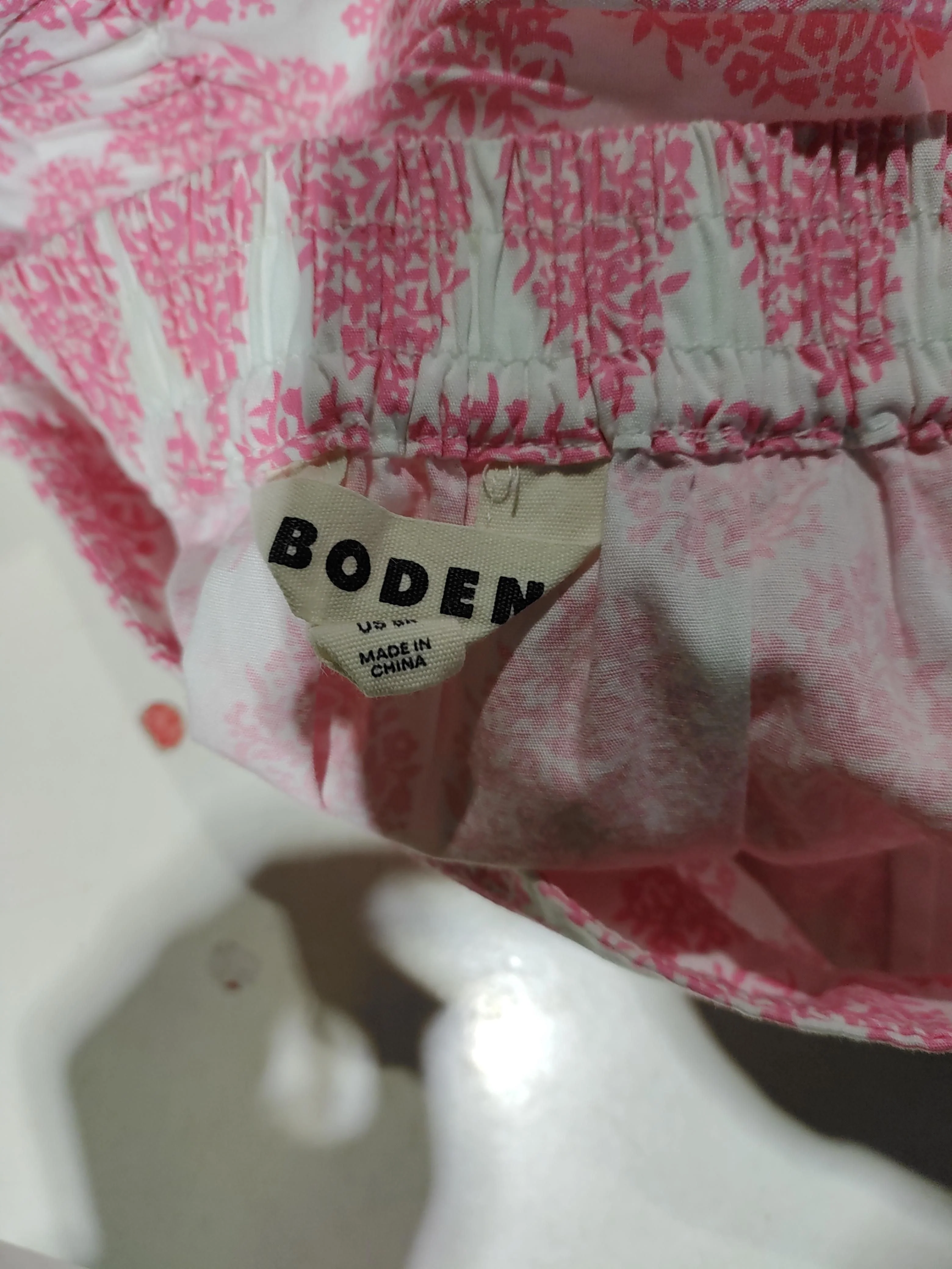 Boden Women's Midi Skirt L White Floral 100% Cotton Midi A-Line - Image 5