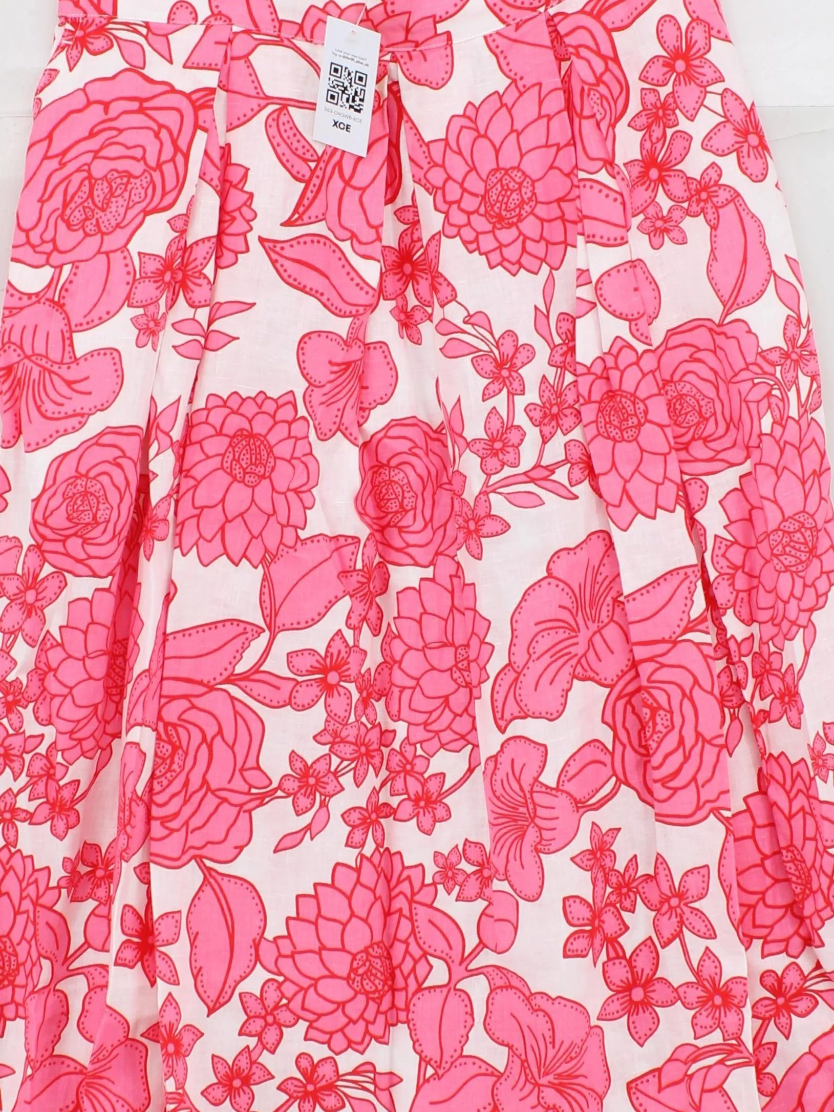 Boden Women's Midi Skirt M Multi Floral 100% Linen Midi A-Line - Image 3