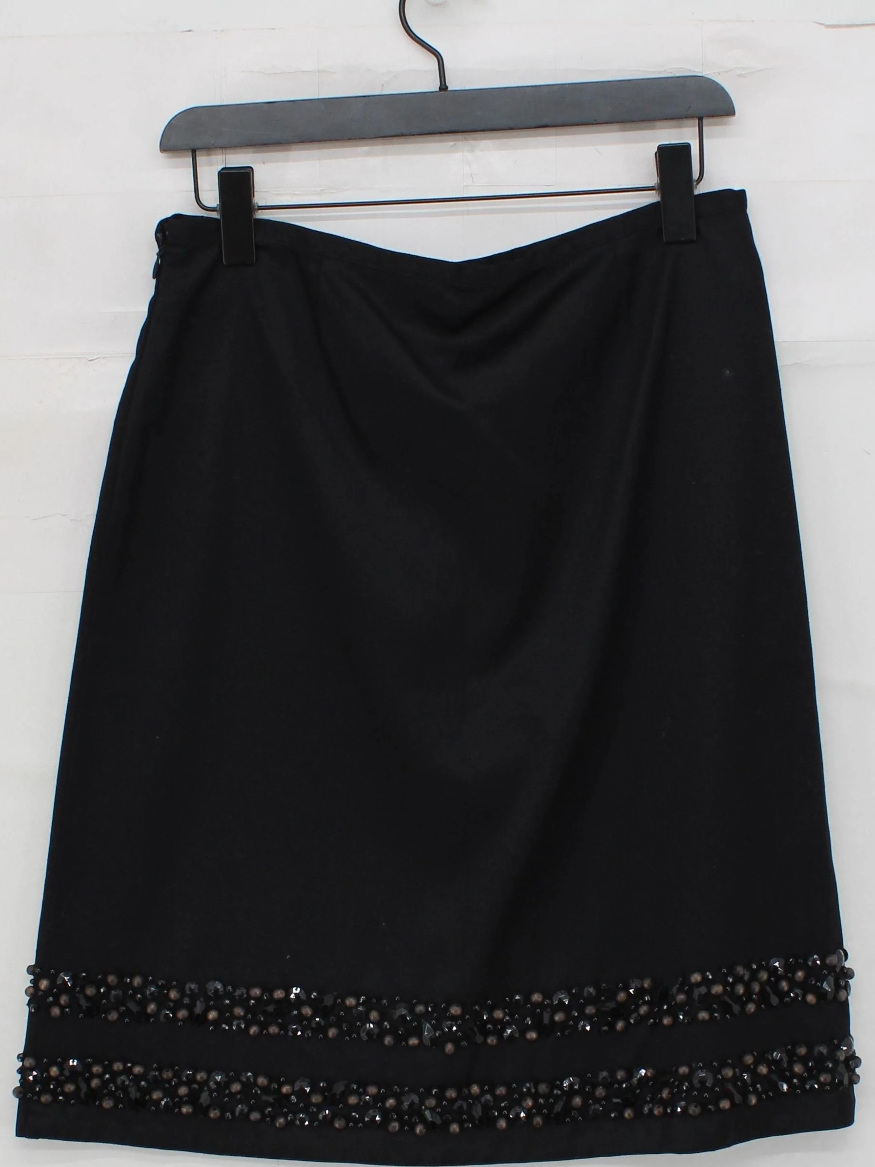 Boden Women's Midi Skirt UK 10 Black Cotton with Acetate Midi Straight & Pencil - Image 2