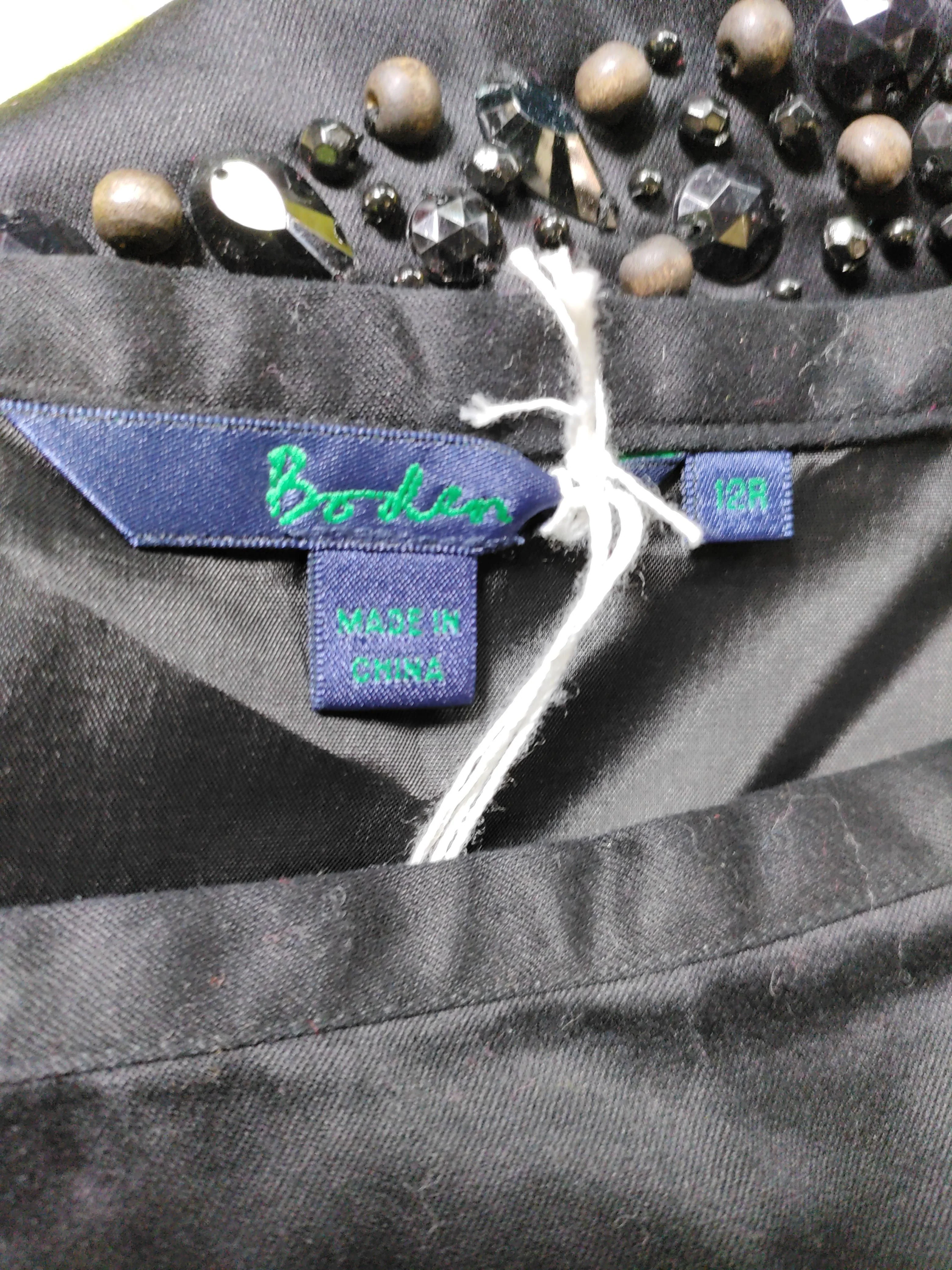 Boden Women's Midi Skirt UK 10 Black Cotton with Acetate Midi Straight & Pencil - Image 5
