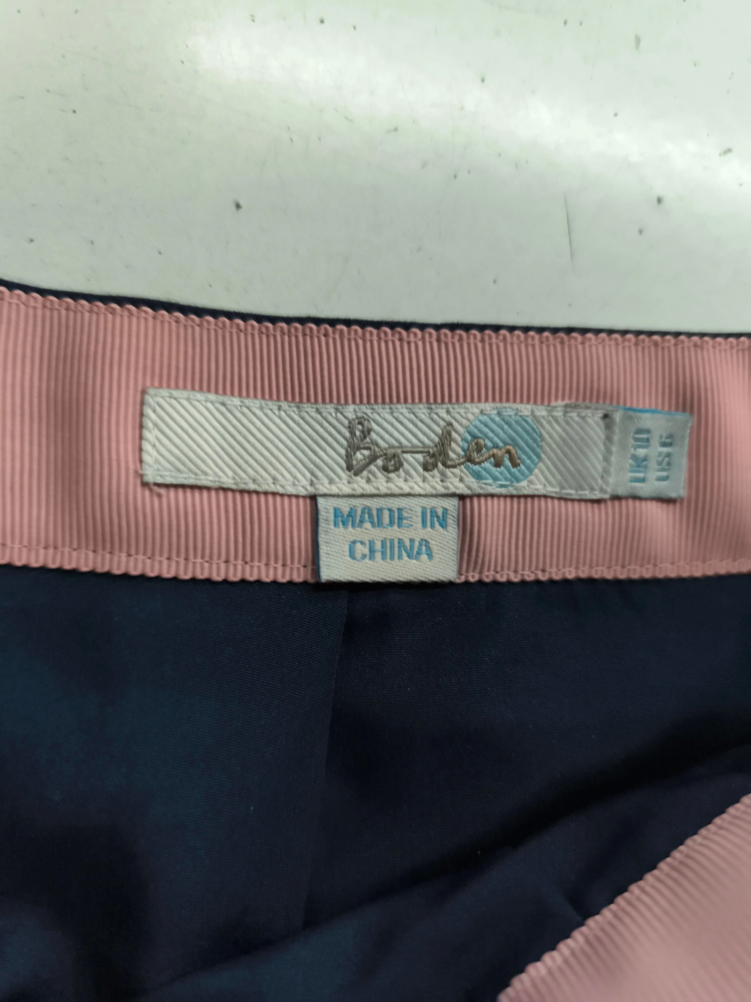 Boden Women's Midi Skirt UK 10 Blue Polkadot Cotton with Elastane Midi Pleated - Image 5