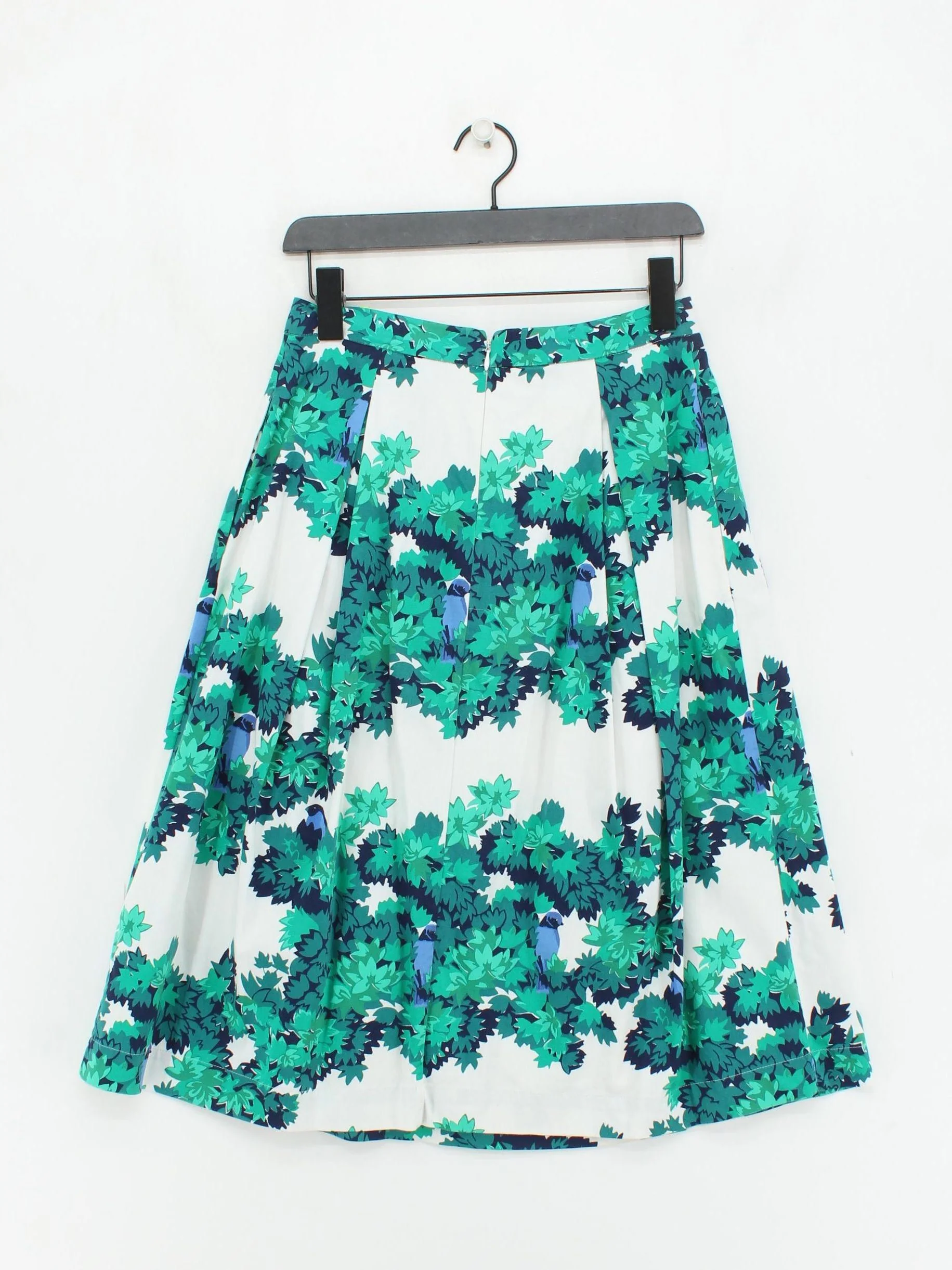 Boden Women's Midi Skirt UK 10 Multi Floral Cotton with Elastane Midi A-Line - Image 2