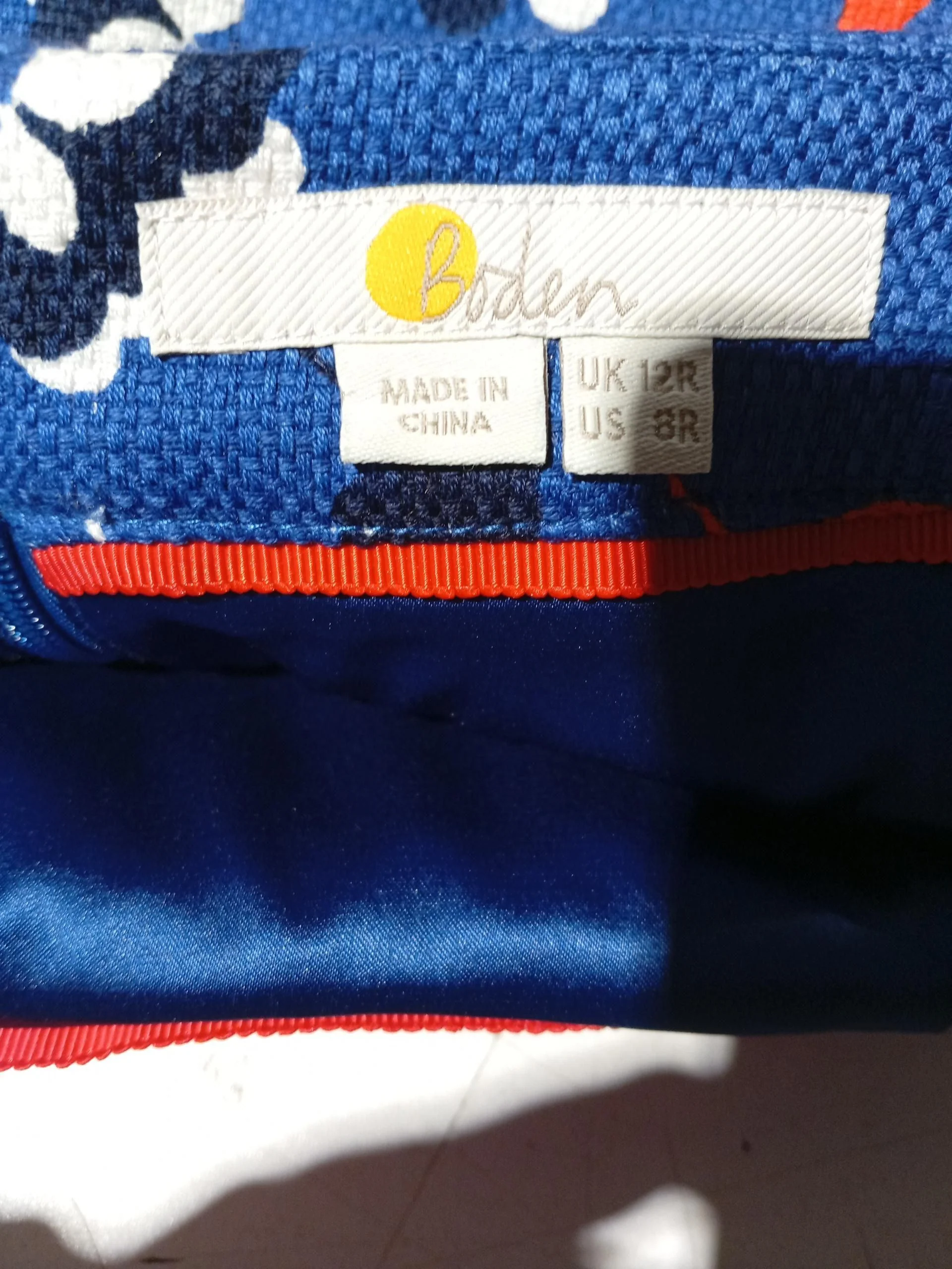Boden Women's Midi Skirt UK 12 Blue Cotton - Image 5