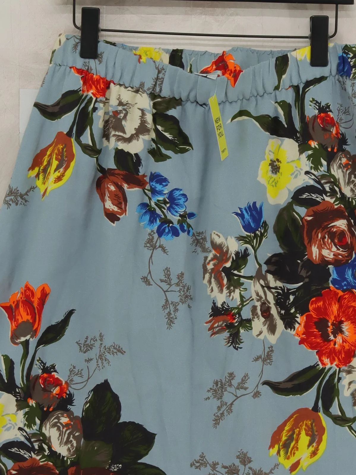 Boden Women's Midi Skirt UK 12 Blue Floral Viscose with Polyester Midi A-Line - Image 3