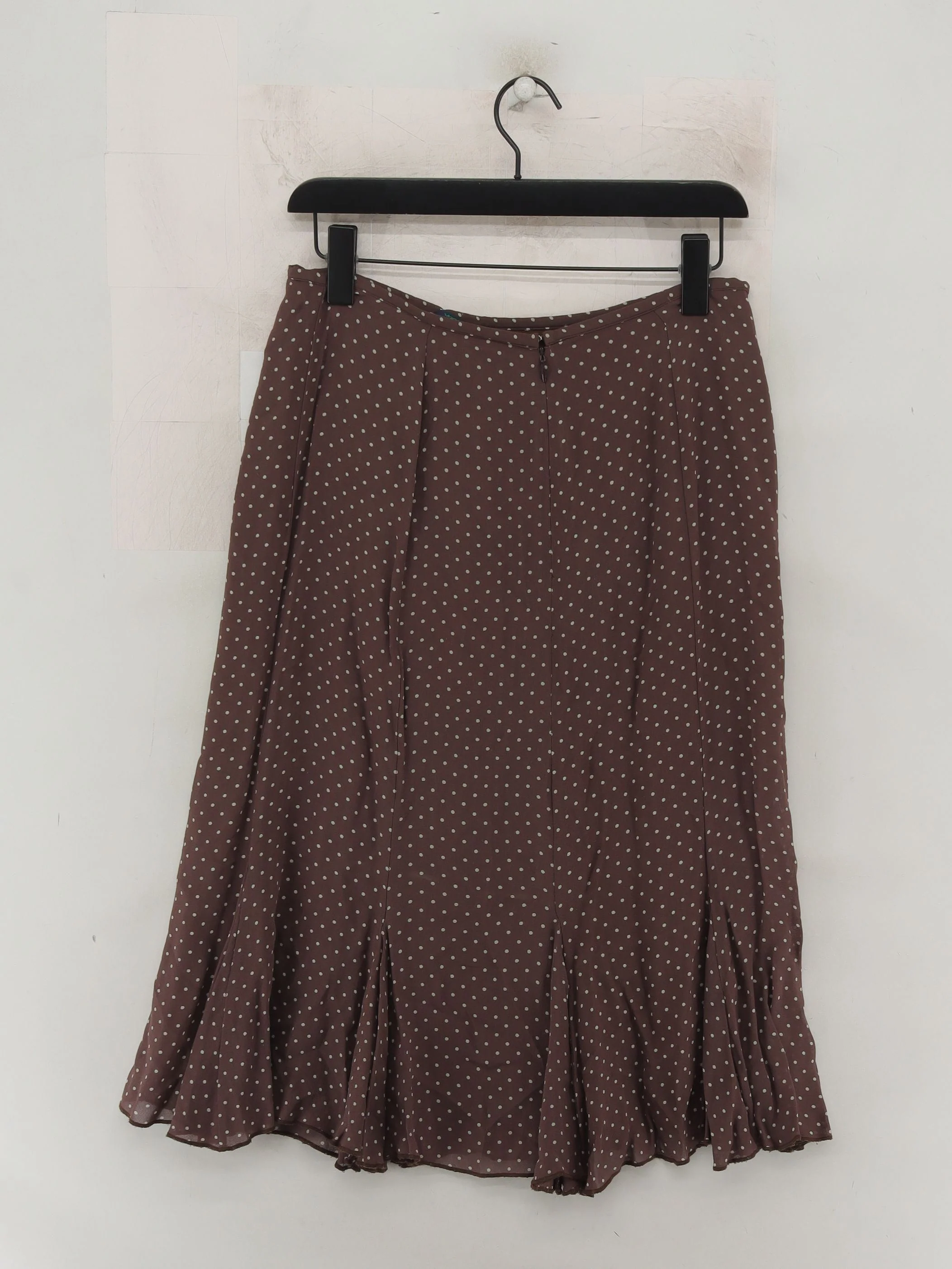 Boden Women's Midi Skirt UK 12 Brown Polkadot Viscose with Polyester Midi A-Line - Image 2
