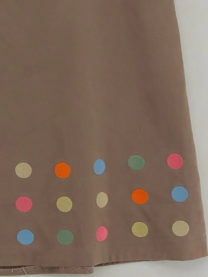 Boden Women's Midi Skirt UK 14 Brown Polkadot Cotton with Polyester Midi A-Line - Image 4