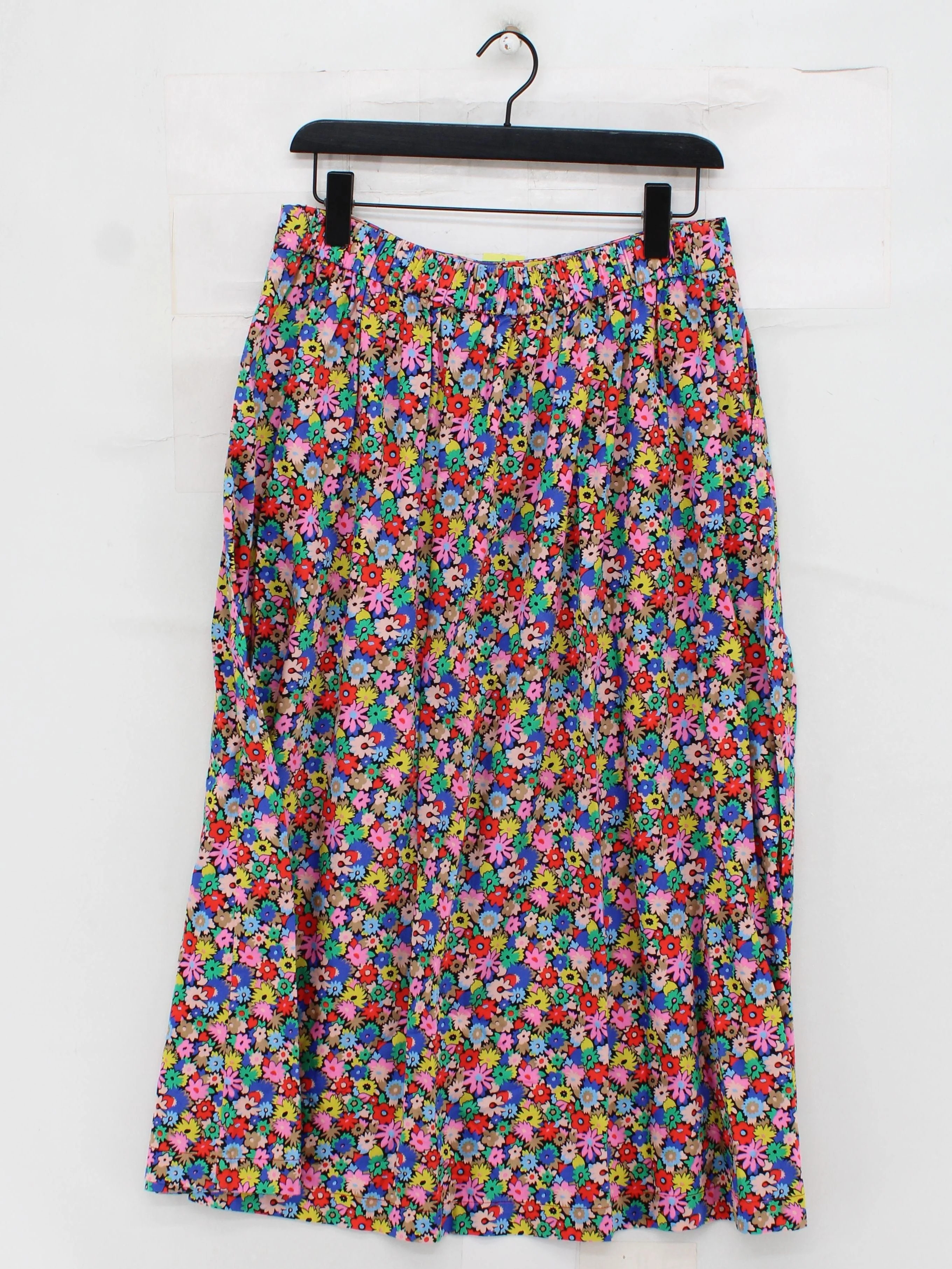 Boden Women's Midi Skirt UK 14 Multi Floral 100% Cotton Midi A-Line - Image 2