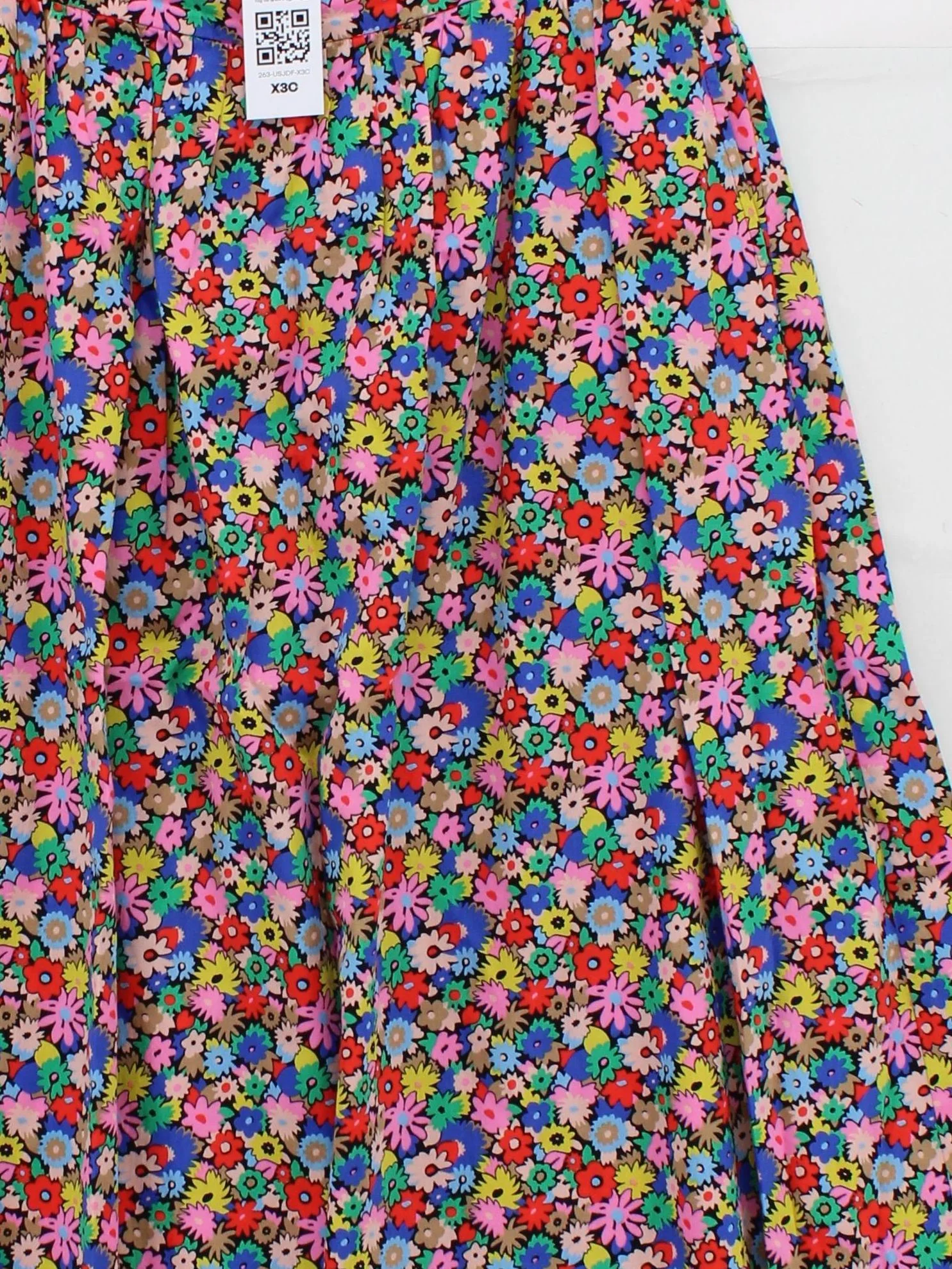 Boden Women's Midi Skirt UK 14 Multi Floral 100% Cotton Midi A-Line - Image 3