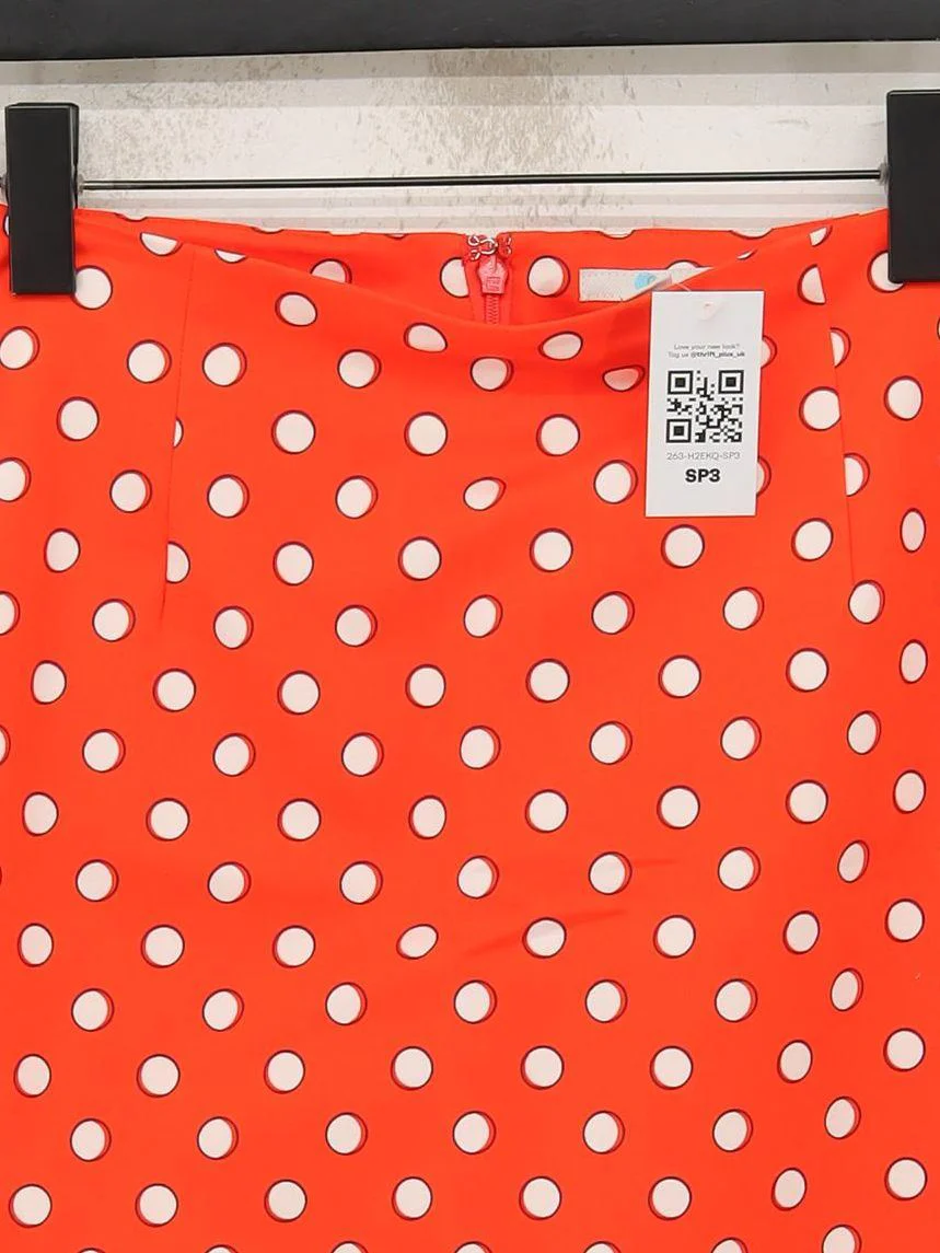 Boden Women's Midi Skirt UK 14 Red Cotton - Image 3