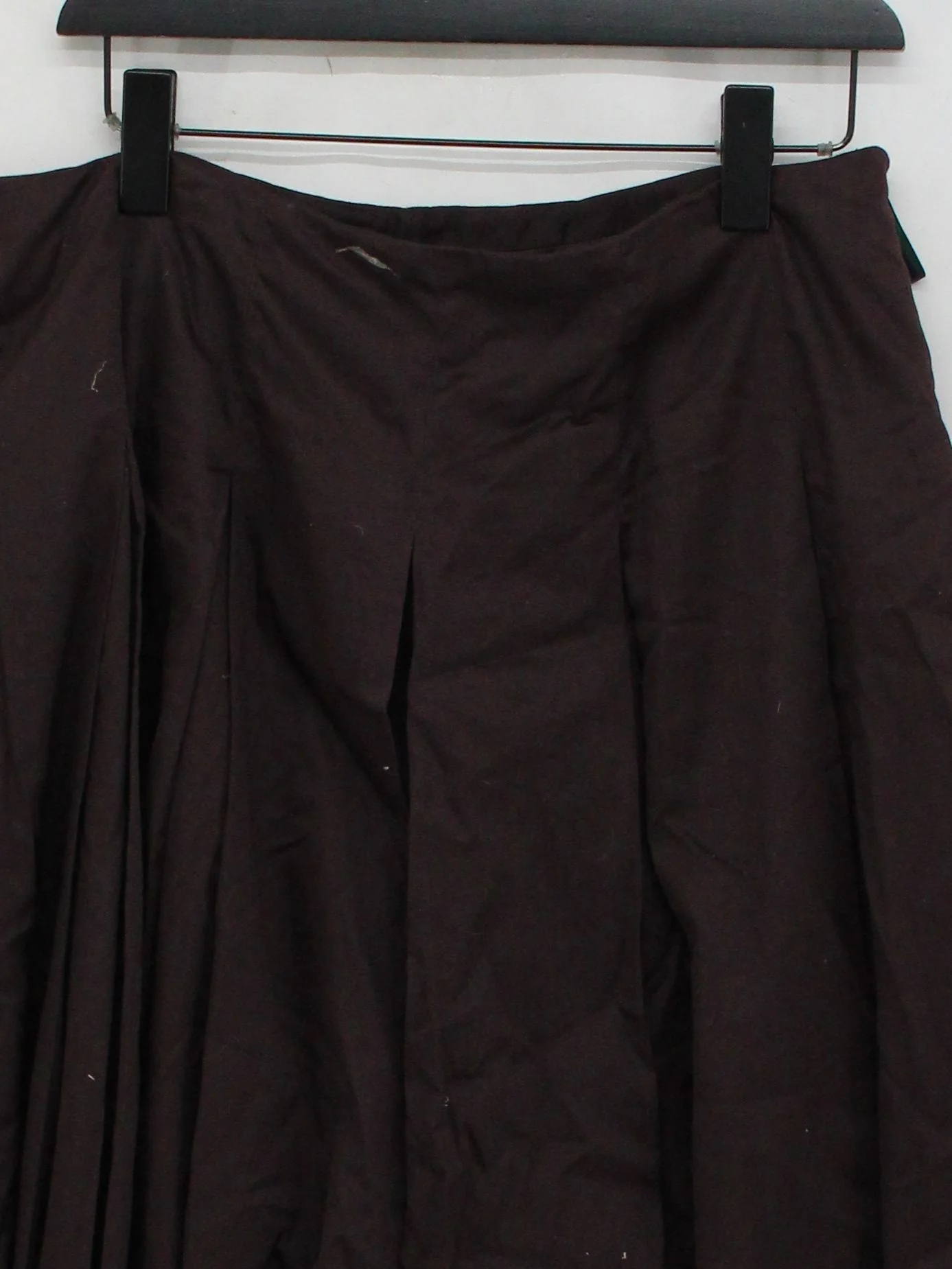 Boden Women's Midi Skirt UK 16 Brown Cotton with Acetate Midi Pleated - Image 3