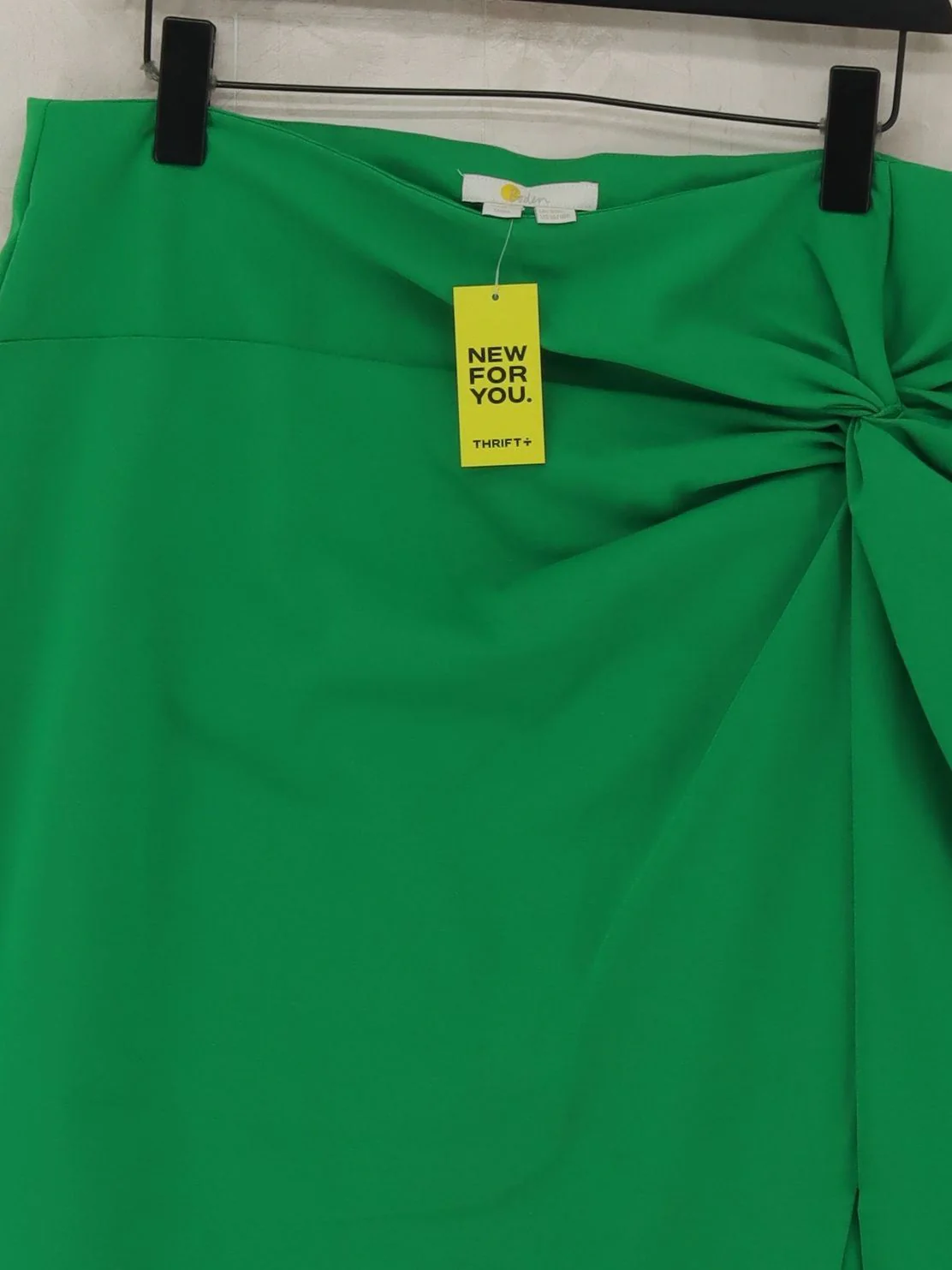 Boden Women's Midi Skirt UK 20 Green Cotton with Polyamide, Elastane Midi Wrap - Image 3