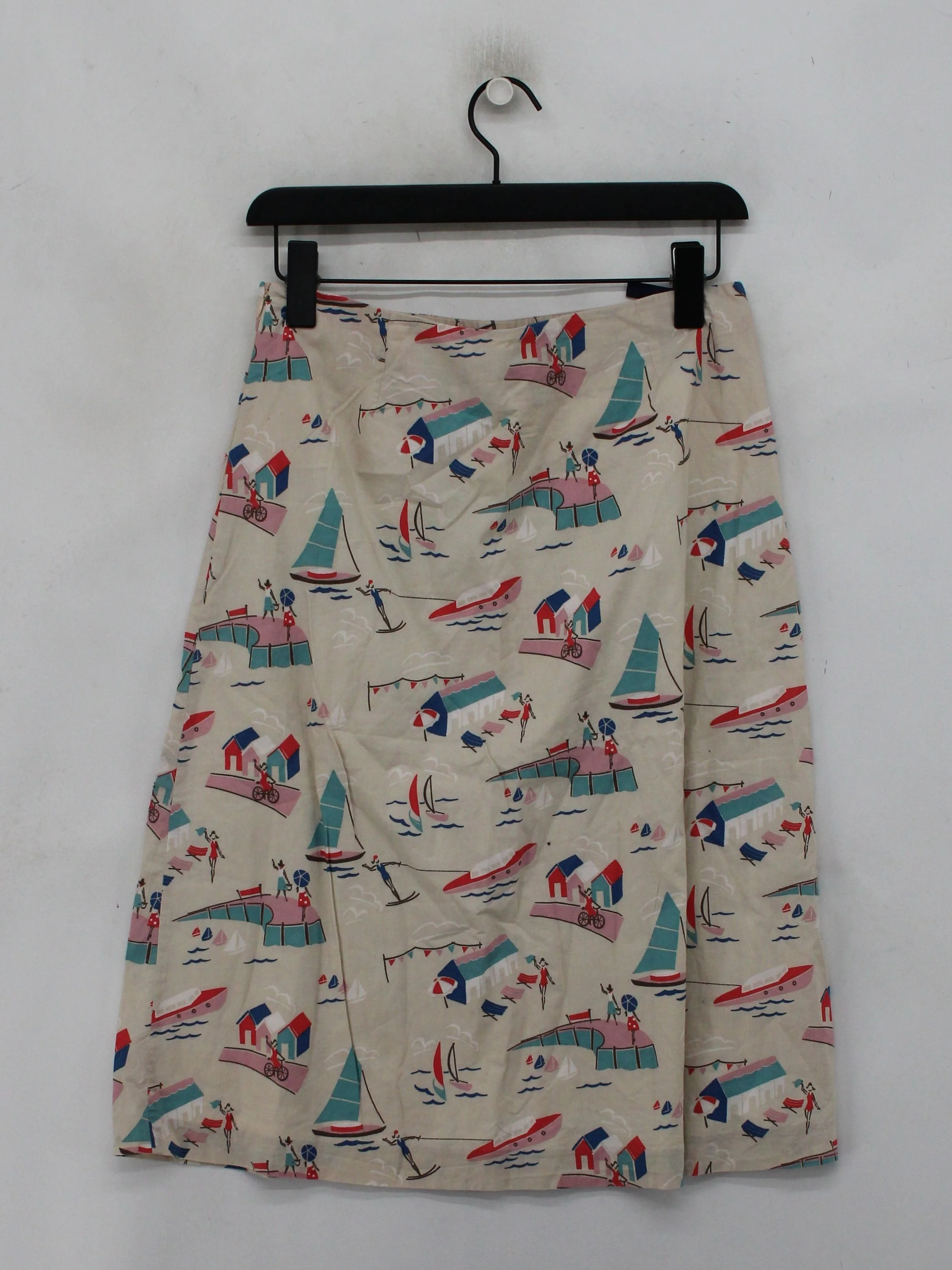 Boden Women's Midi Skirt XL Cream 100% Cotton Midi A-Line - Image 2