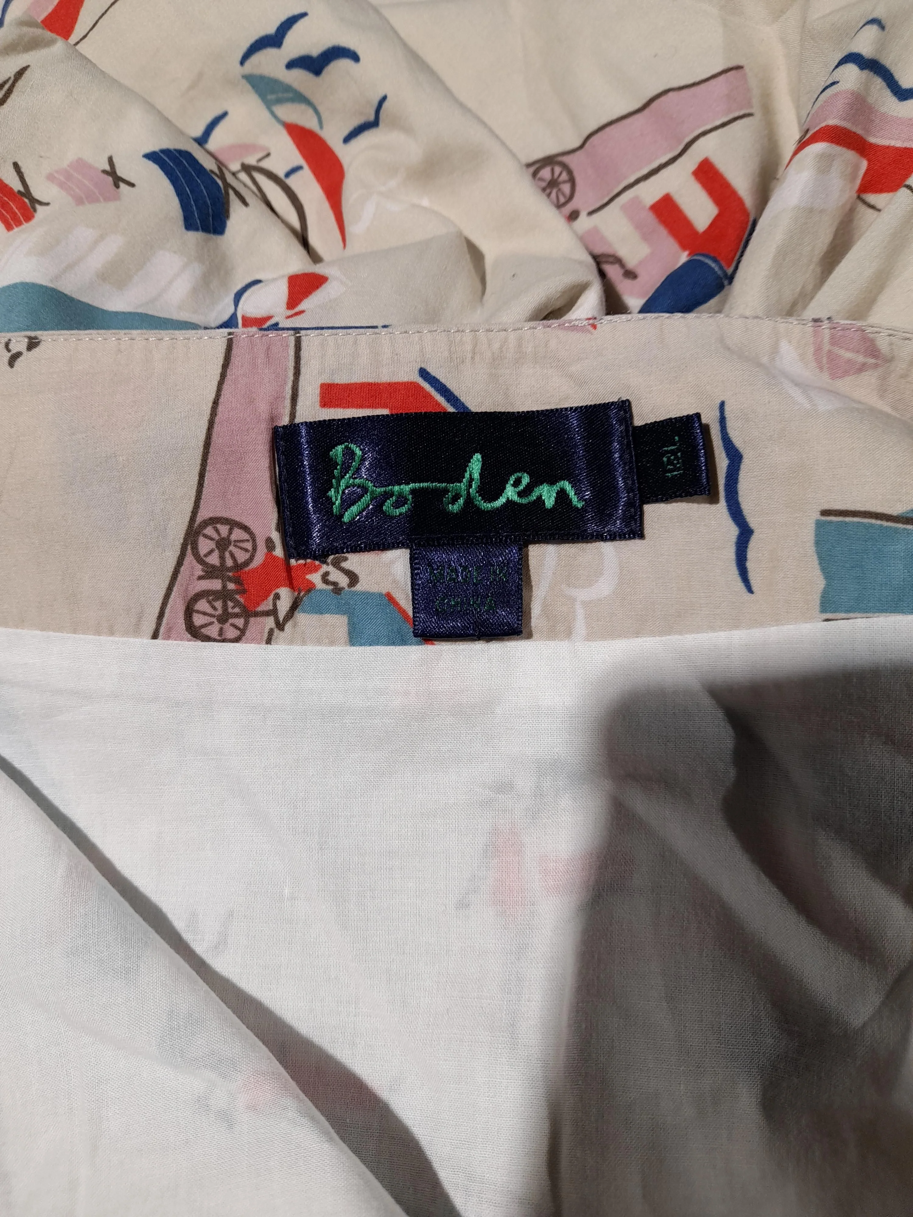 Boden Women's Midi Skirt XL Cream 100% Cotton Midi A-Line - Image 5