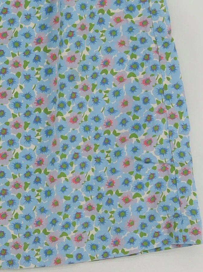 Boden Women's Mini Skirt S Blue Floral 100% Cotton Short Mini - Image 4