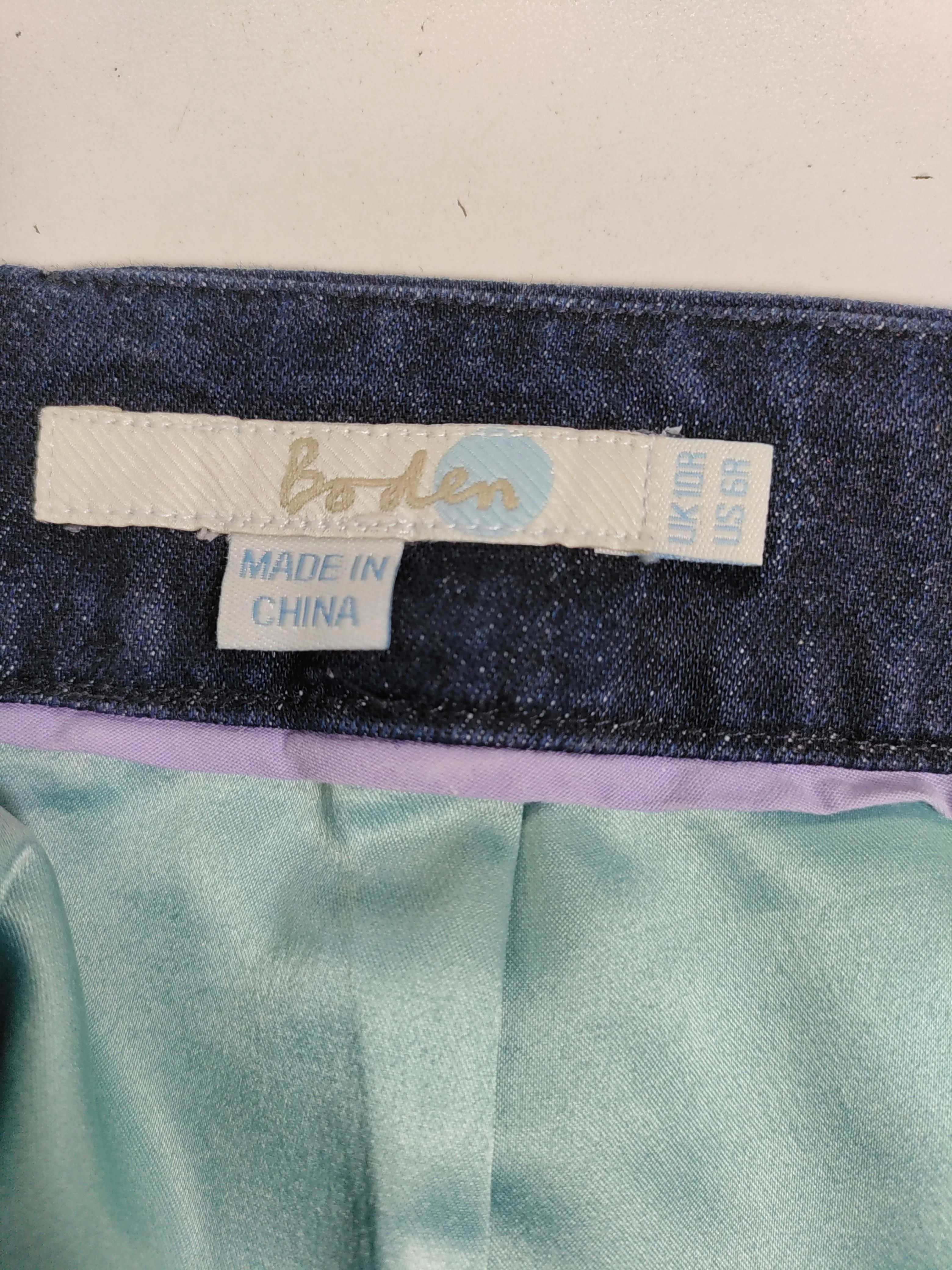 Boden Women's Mini Skirt UK 10 Blue Cotton with Elastane Short Mini - Image 5
