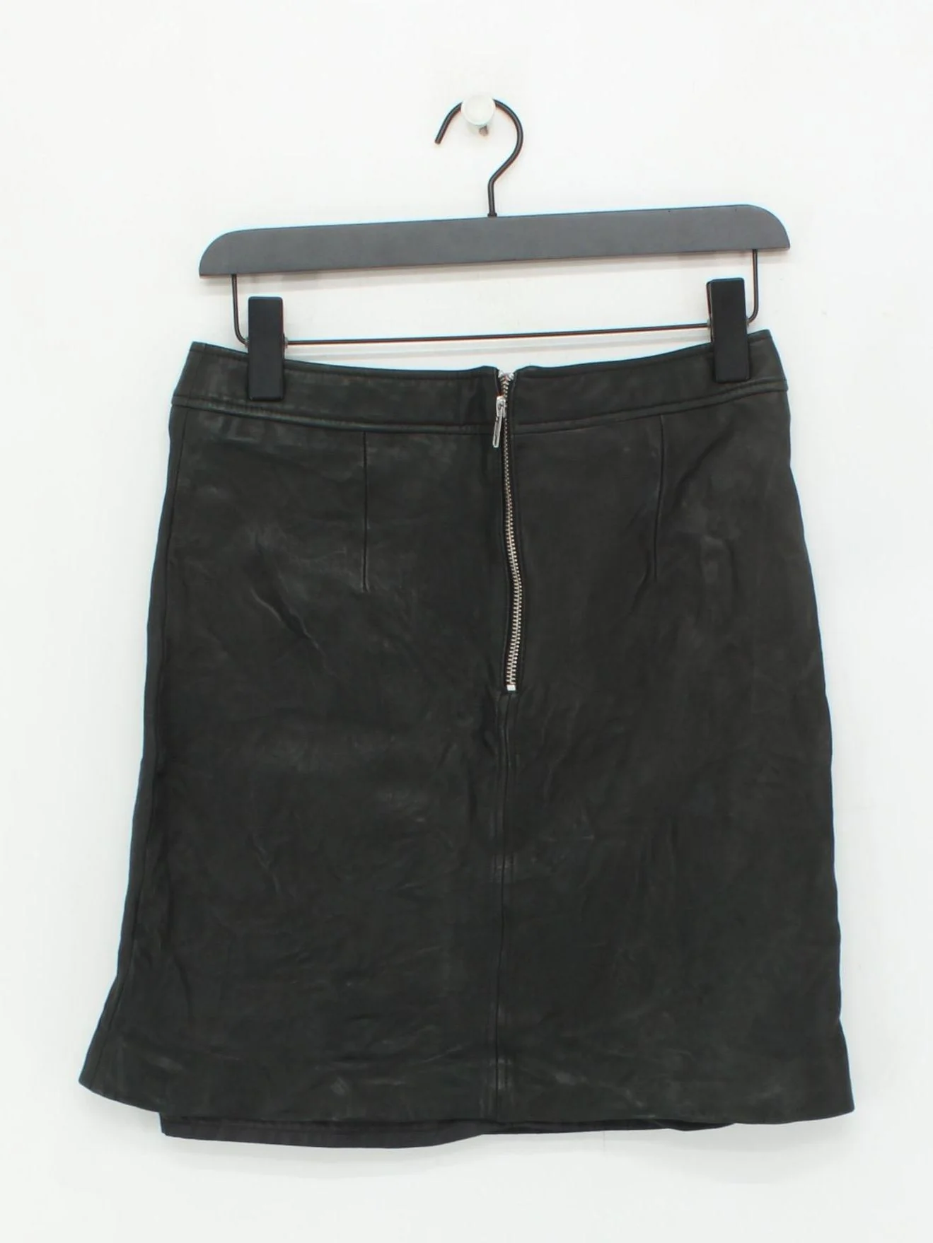 Boden Women's Mini Skirt UK 12 Black Leather with Polyester Short Mini - Image 2