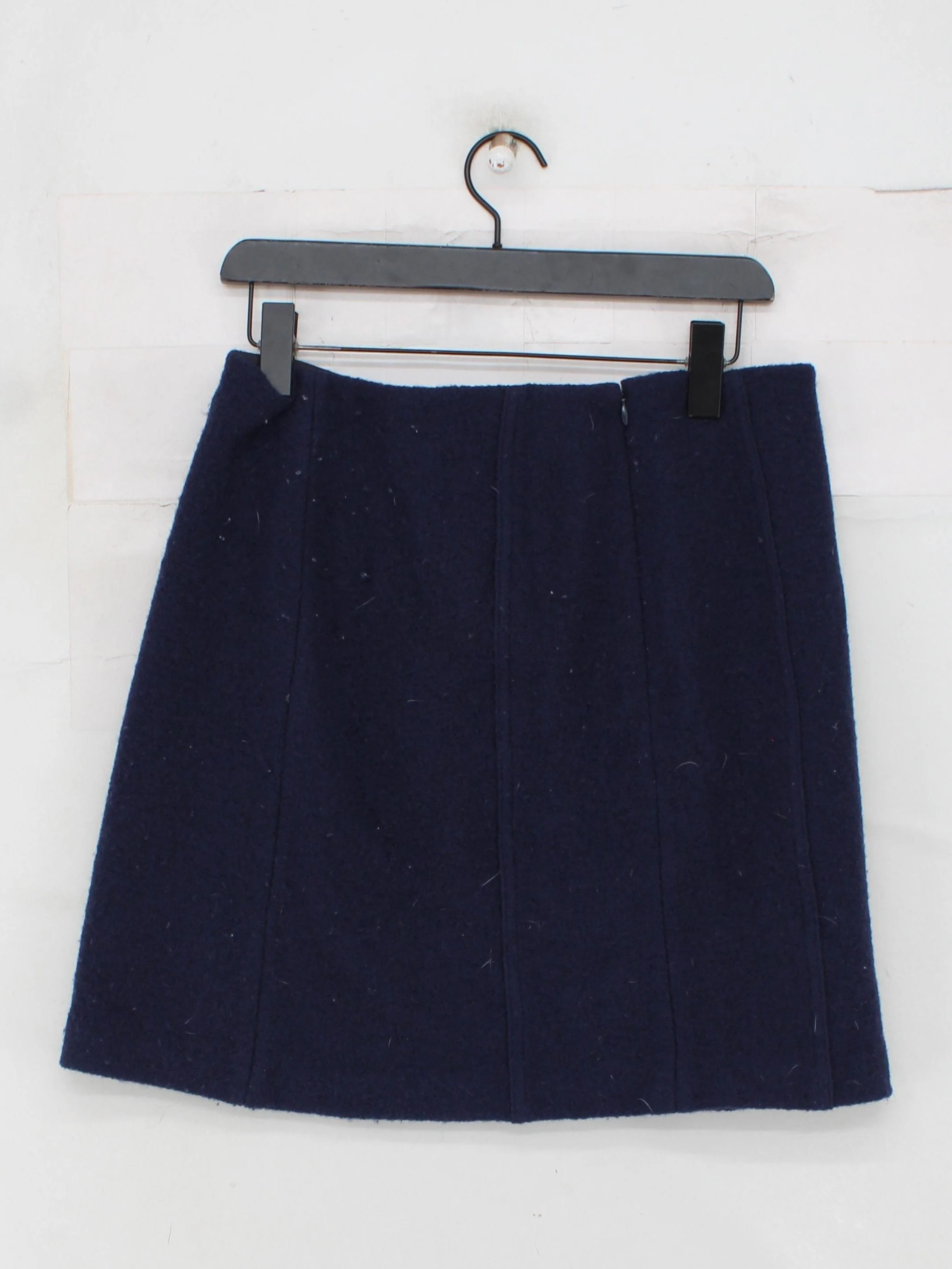 Boden Women's Mini Skirt UK 12 Blue 100% Wool Short Mini - Image 2