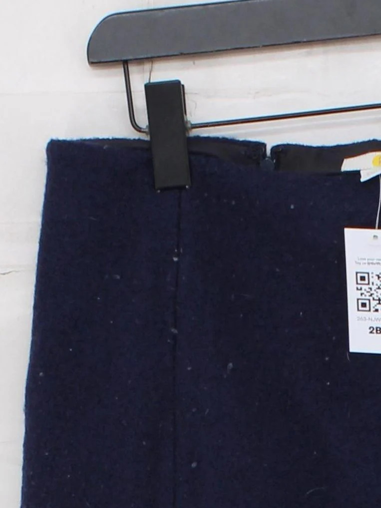 Boden Women's Mini Skirt UK 12 Blue 100% Wool Short Mini - Image 4