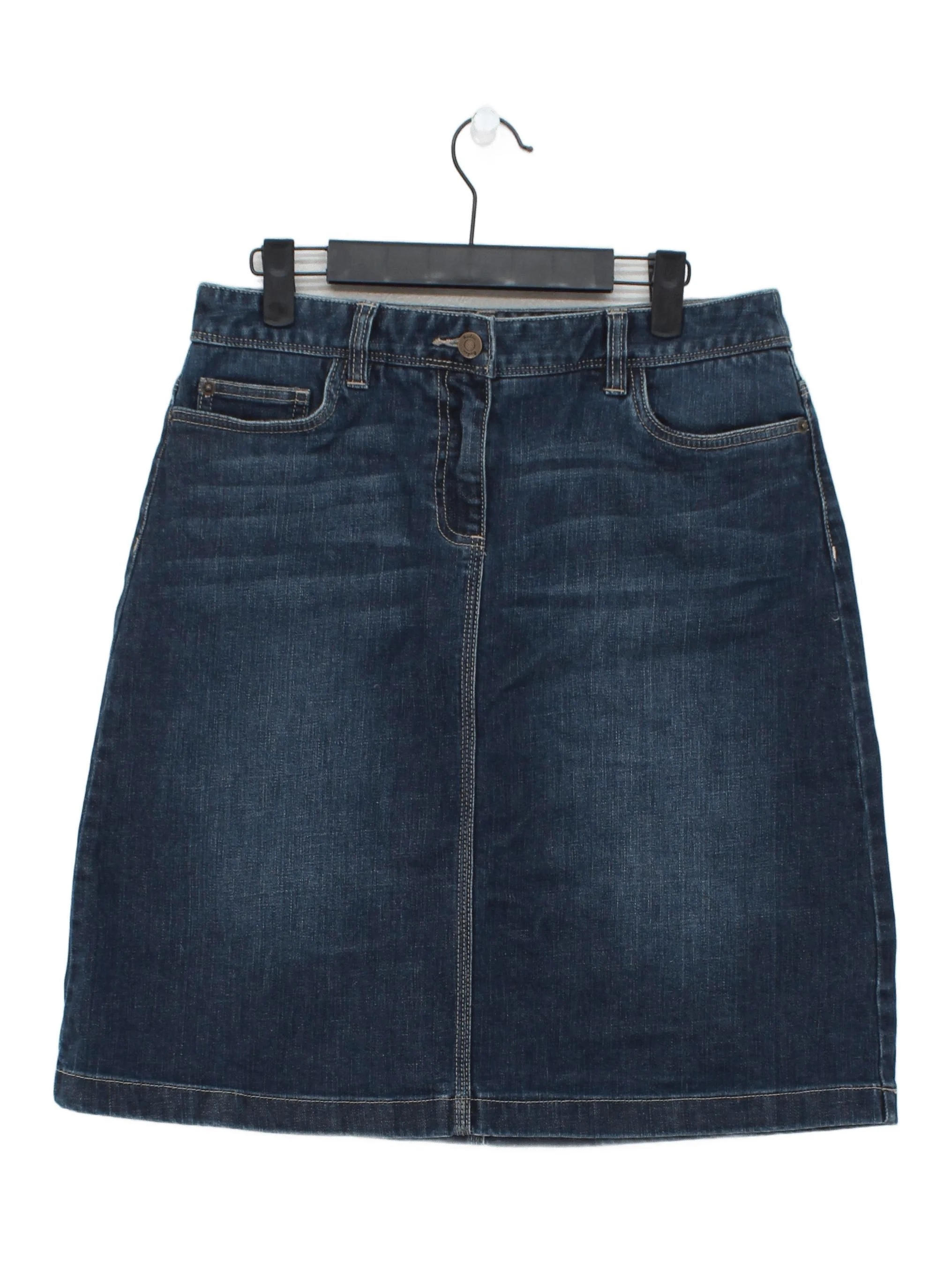 Boden Women's Mini Skirt UK 12 Blue Cotton with Elastane Short Mini