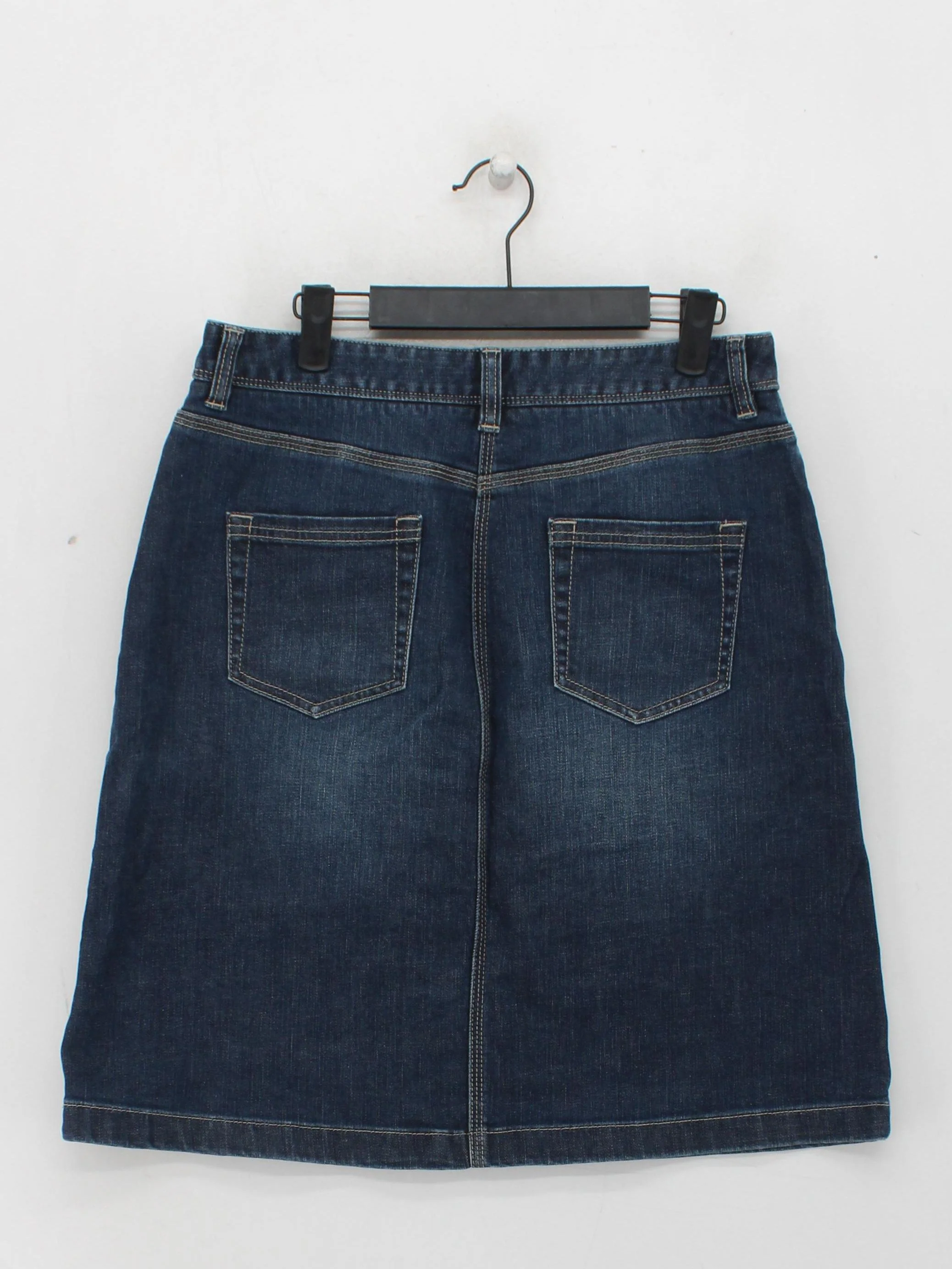 Boden Women's Mini Skirt UK 12 Blue Cotton with Elastane Short Mini - Image 2