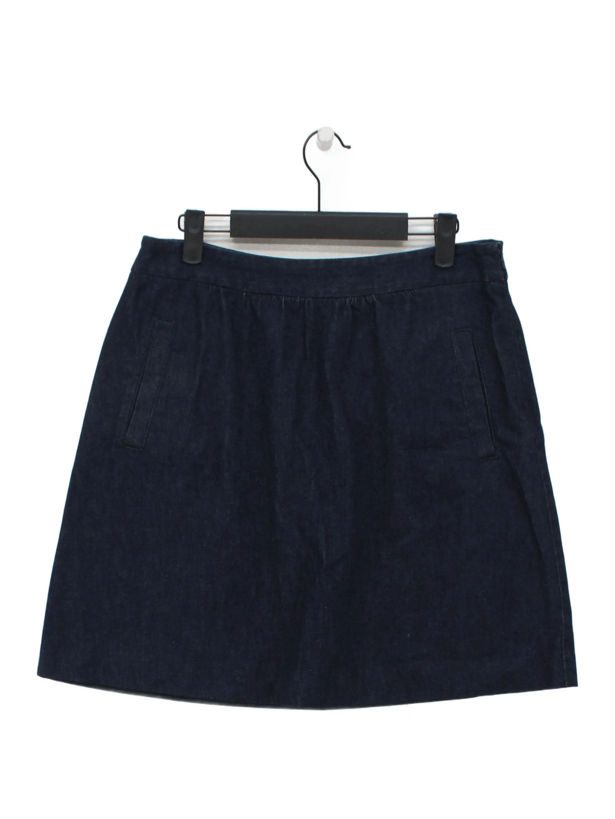 Boden Women's Mini Skirt UK 12 Blue Cotton with Elastane Short Mini