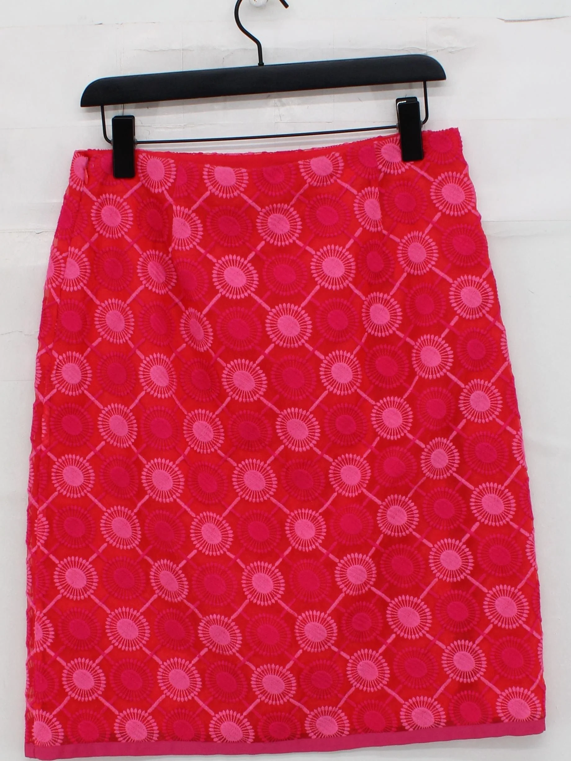Boden Women's Mini Skirt UK 12 Red Polyester with Cotton Mini New with tags - Image 2