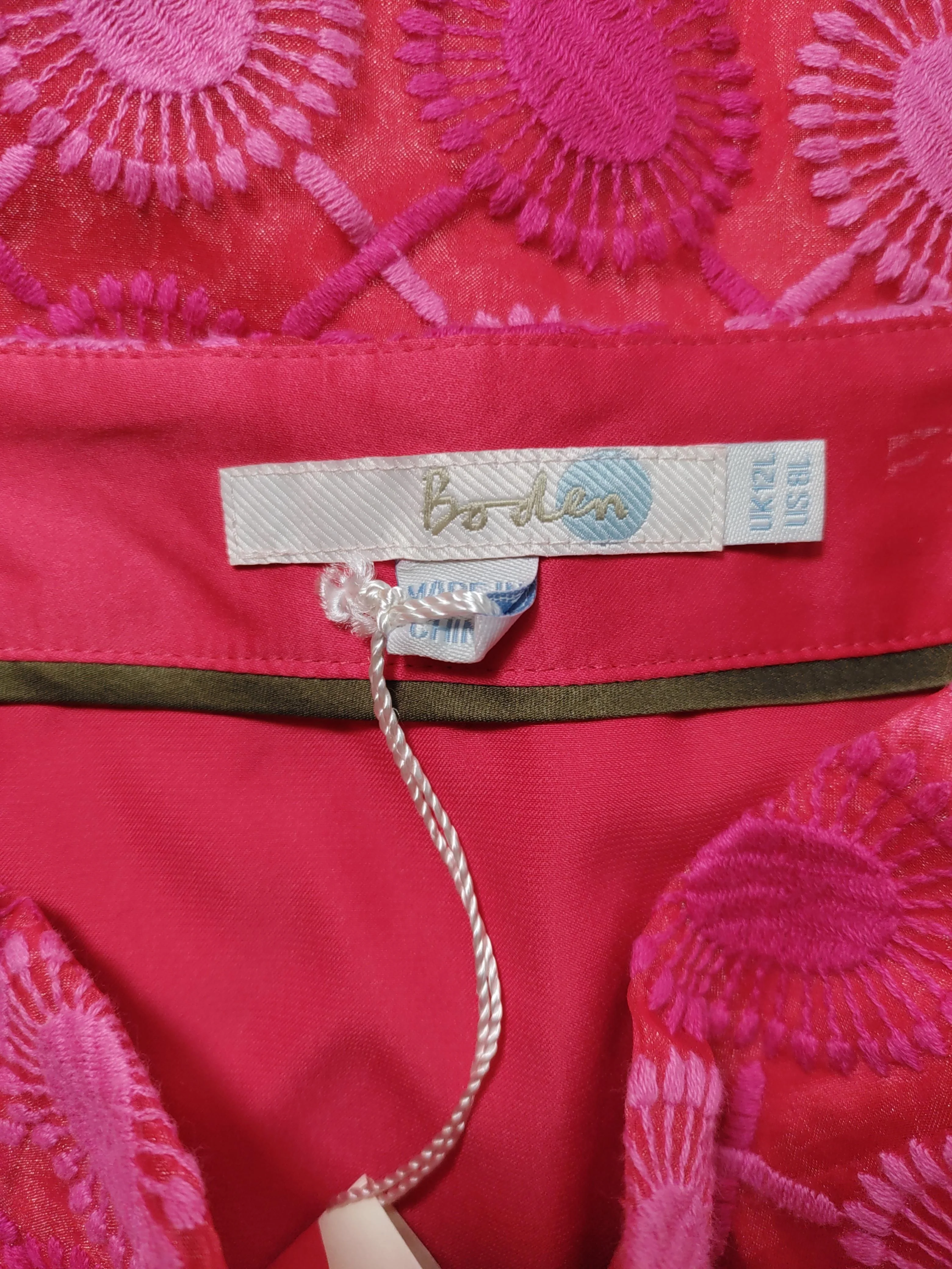 Boden Women's Mini Skirt UK 12 Red Polyester with Cotton Mini New with tags - Image 5