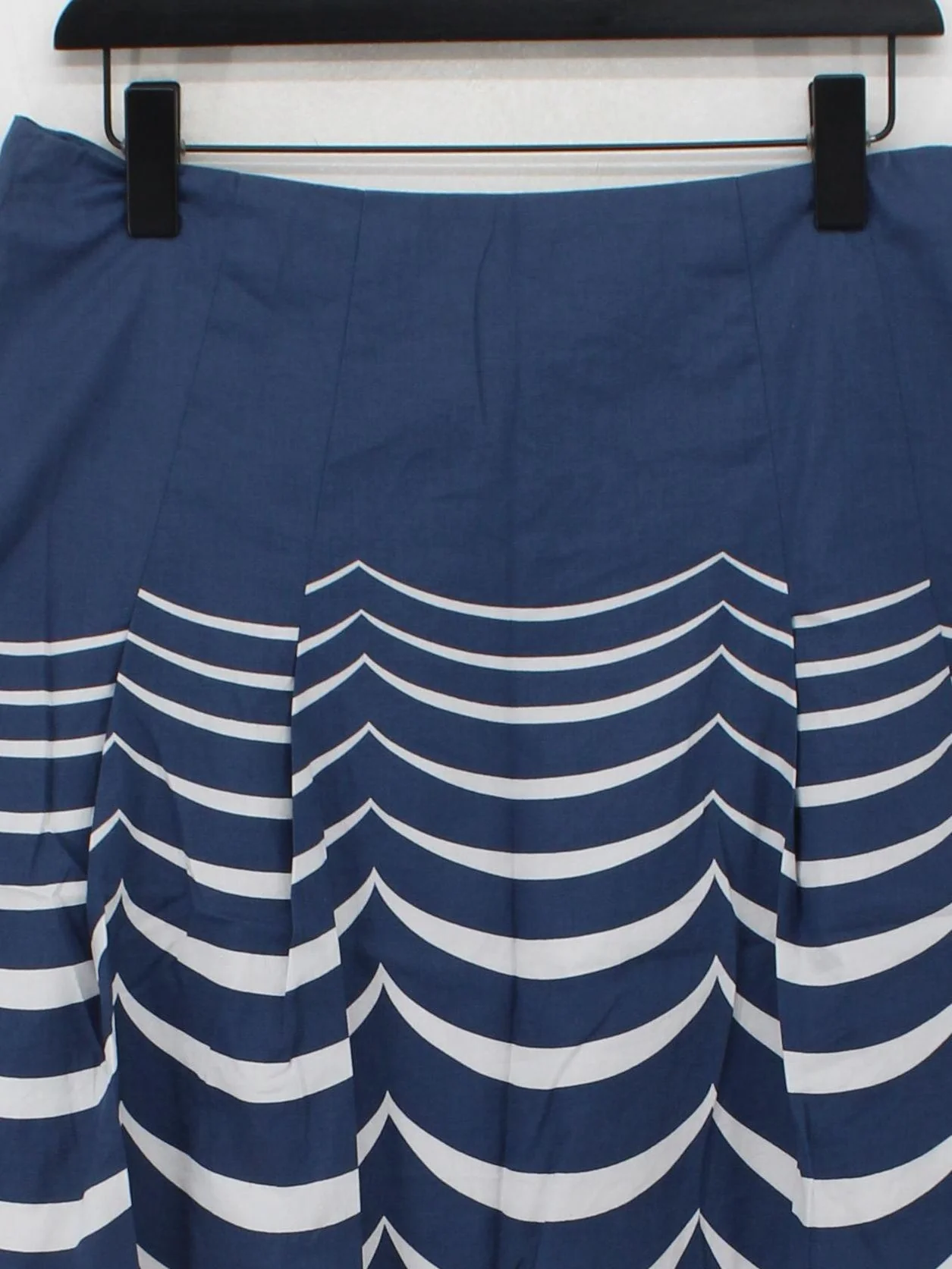 Boden Women's Mini Skirt UK 14 Blue Geometric Cotton with Elastane Short Mini - Image 3