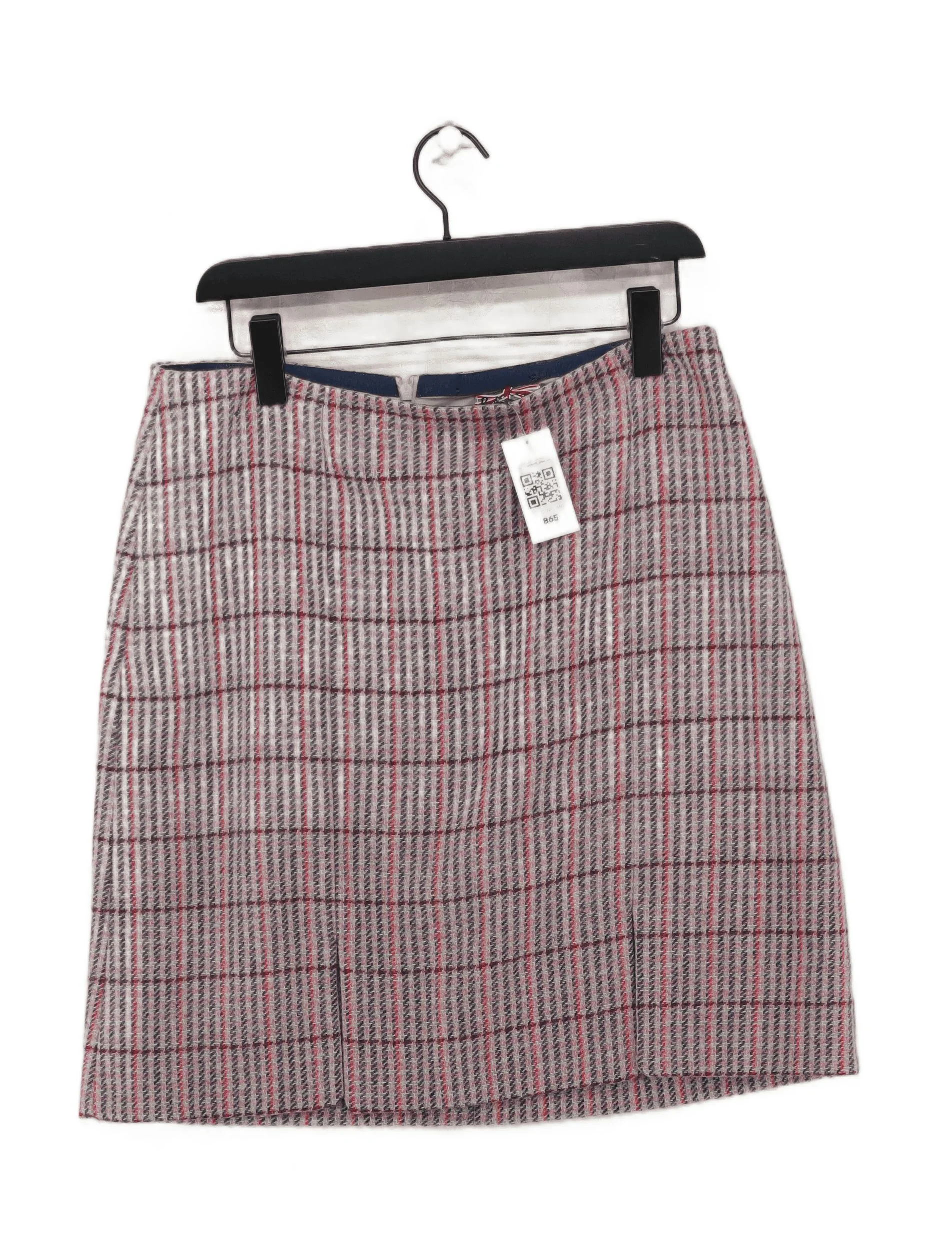 Boden Women's Mini Skirt UK 14 Multi Checkered Wool with Polyester Short Mini