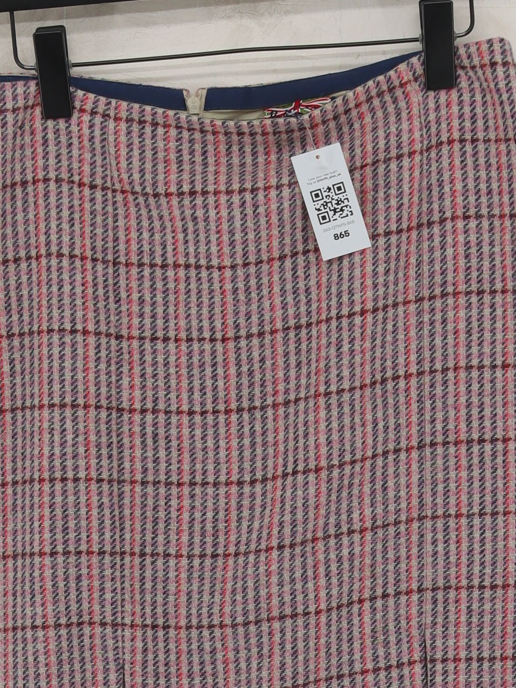 Boden Women's Mini Skirt UK 14 Multi Checkered Wool with Polyester Short Mini - Image 3