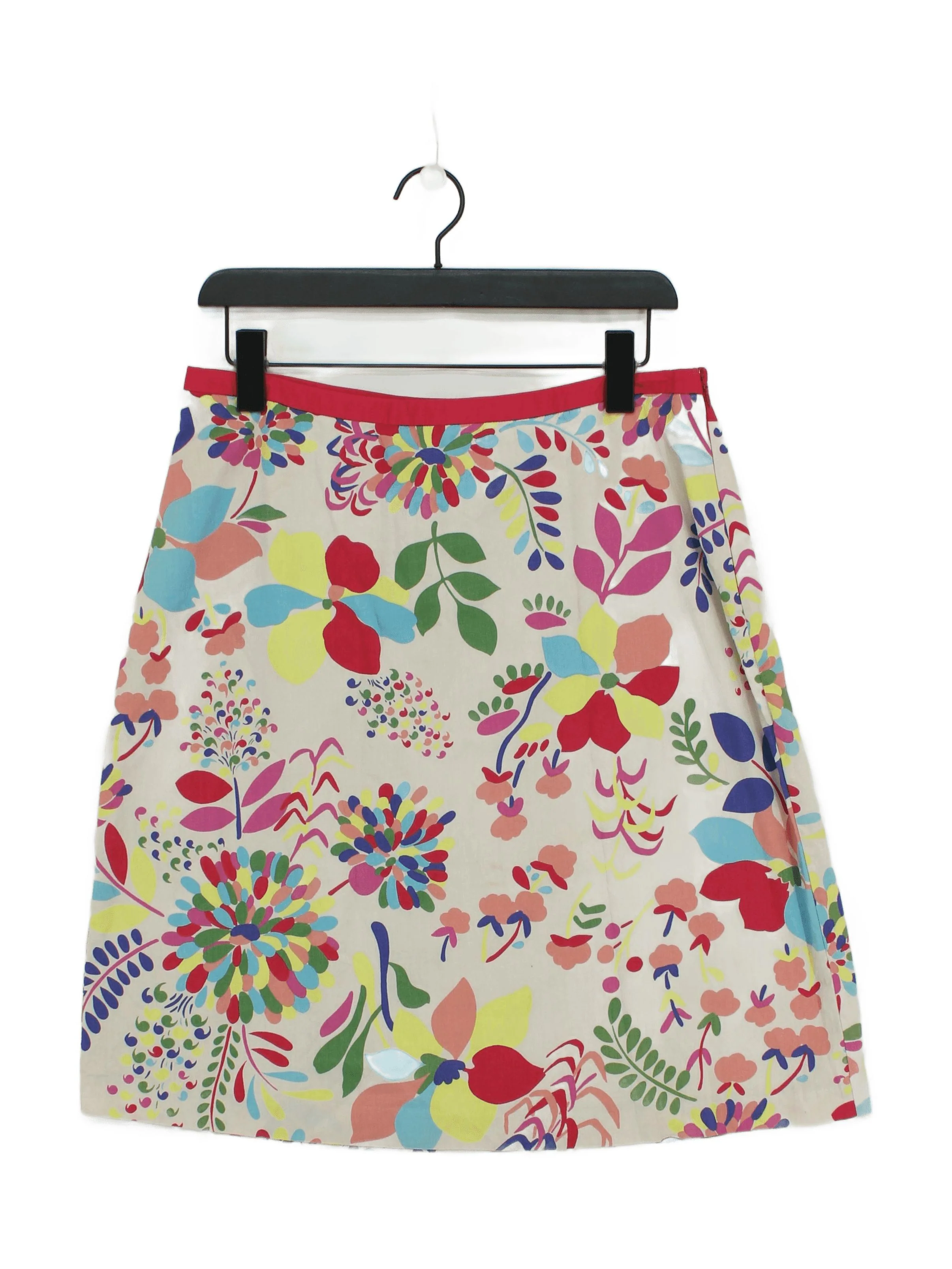 Boden Women's Mini Skirt UK 14 Multi Floral 100% Cotton Short Mini