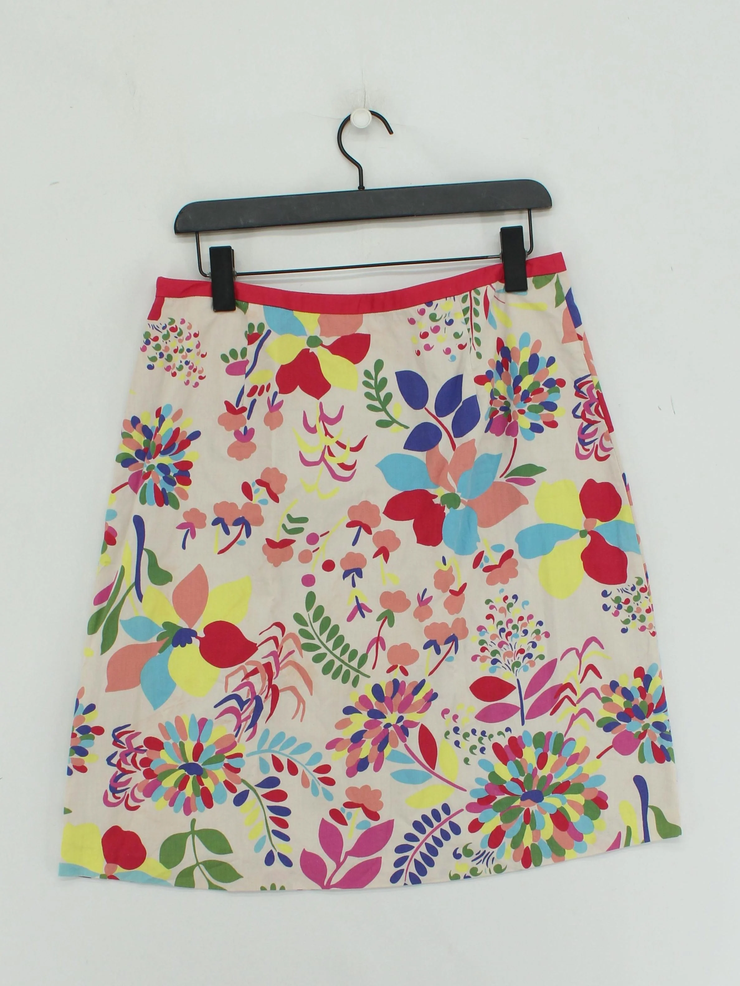 Boden Women's Mini Skirt UK 14 Multi Floral 100% Cotton Short Mini - Image 2
